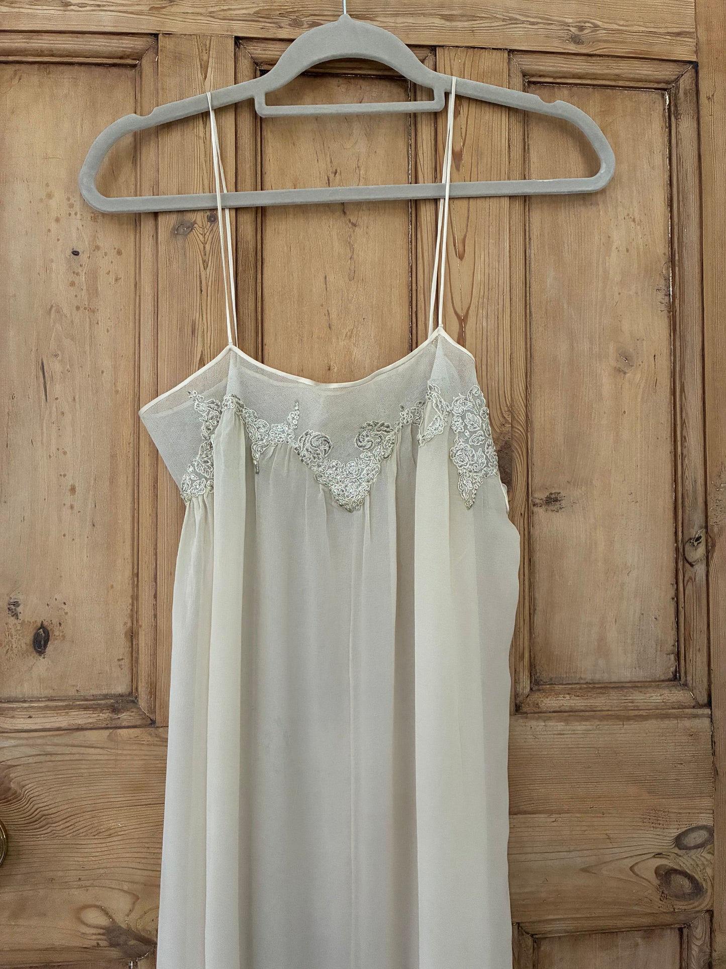 Vintage Chiffon Robe and Slip Set