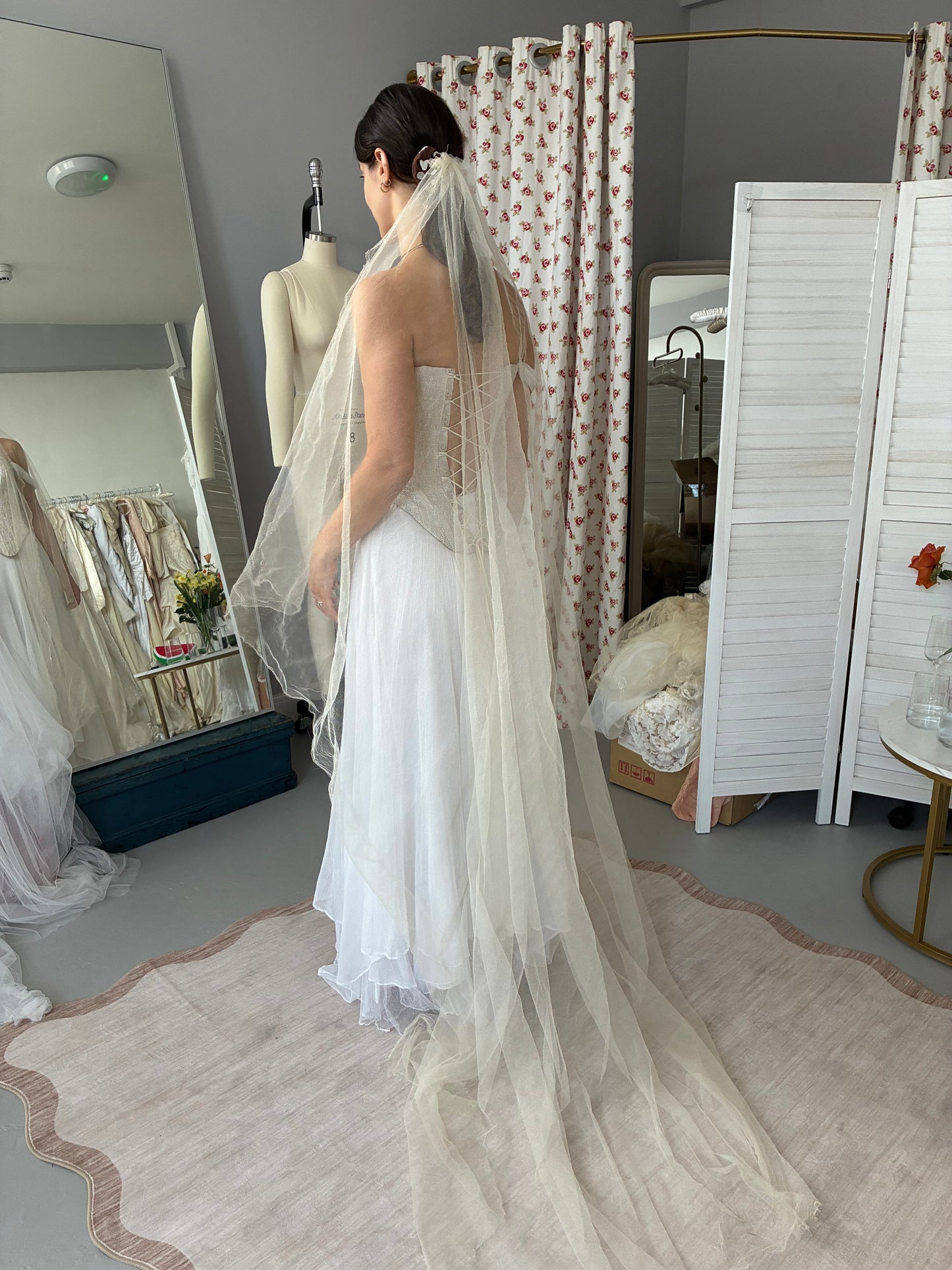 1930s Cream Net Veil