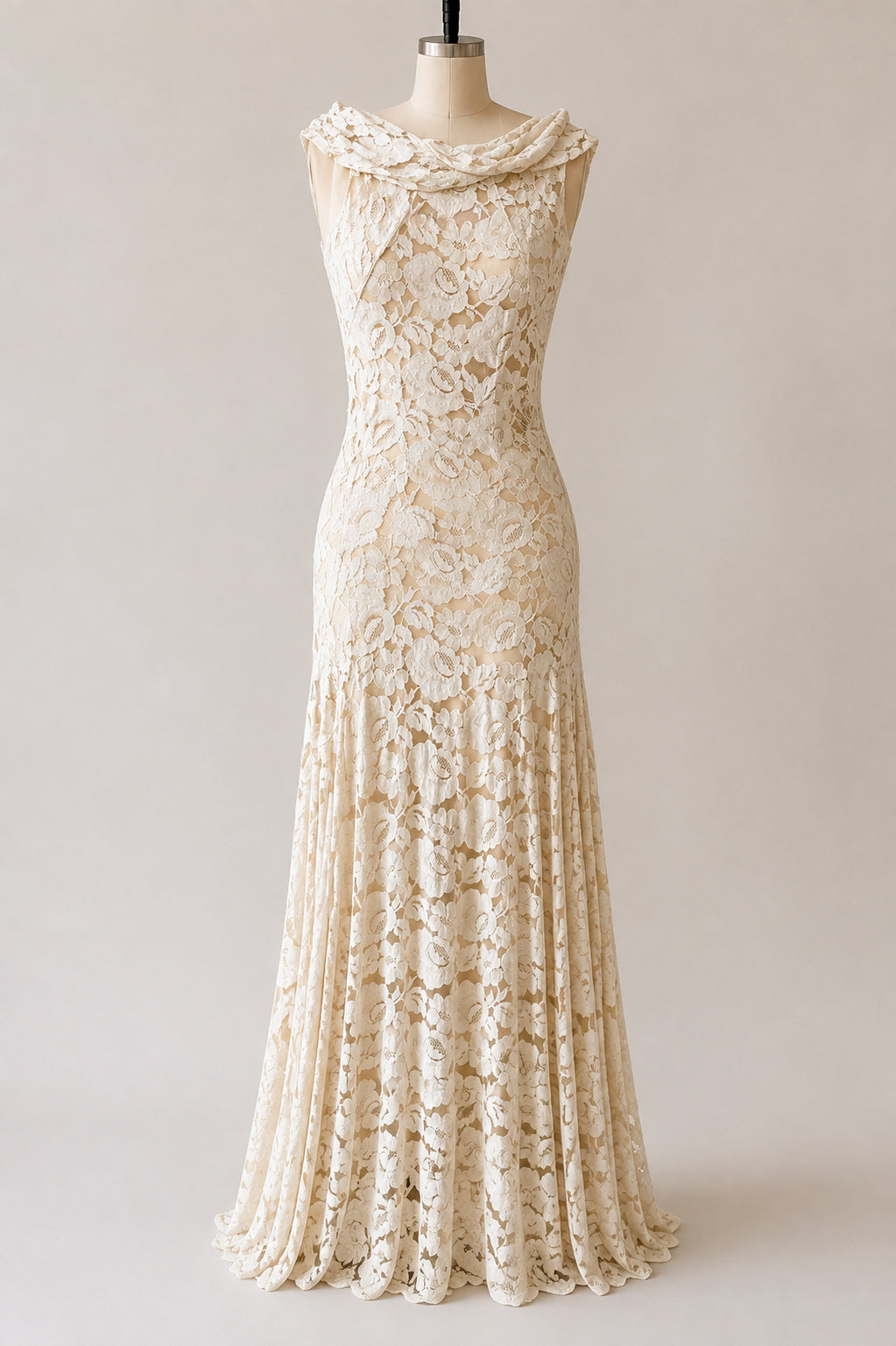 1930s Lace Dress With Folded Front - Deposit
