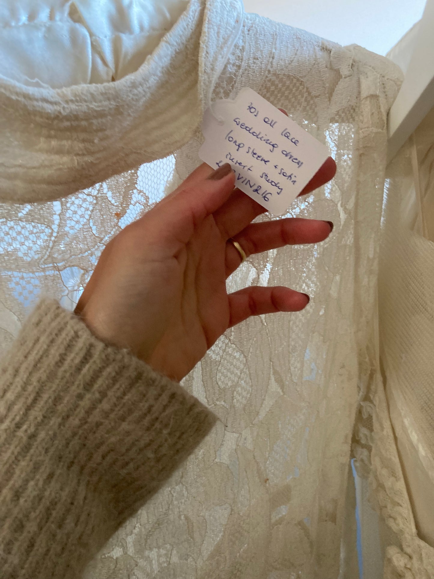 30s all lace wedding cowl neck