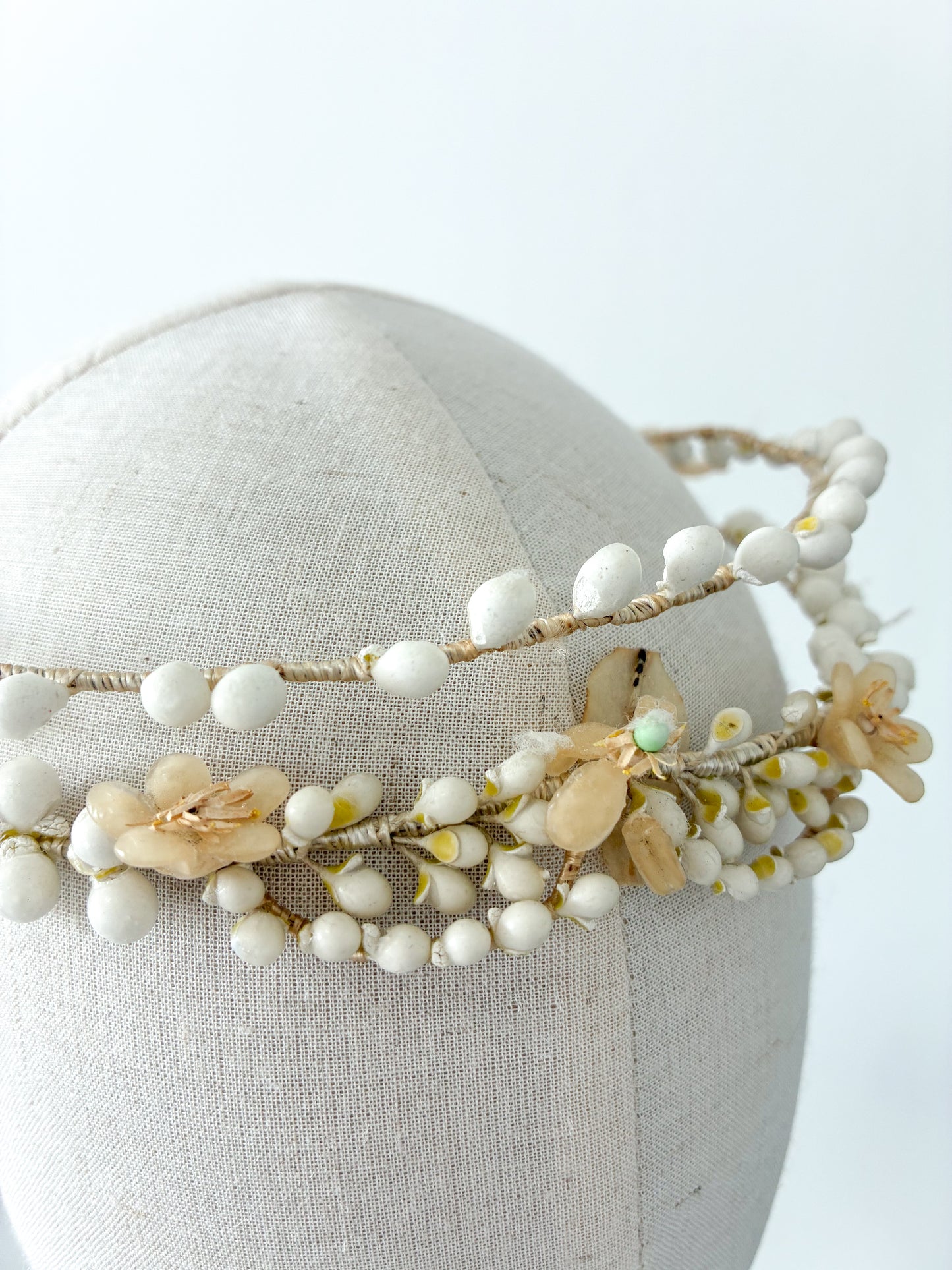 1920s Layered Floral Wax Headdress