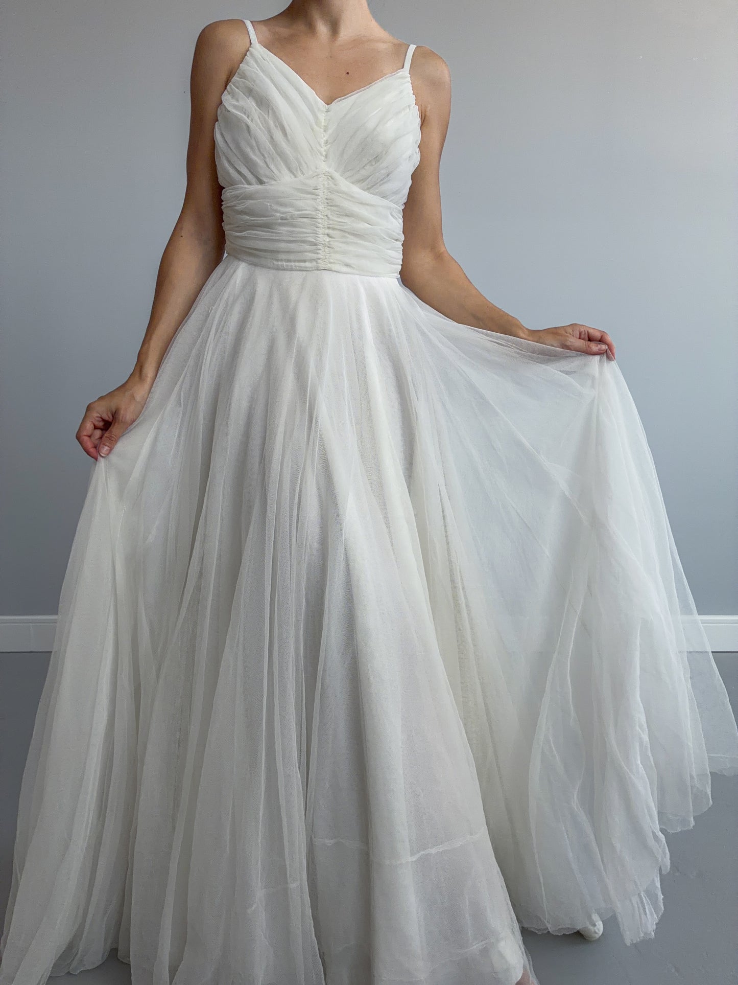 1940s Net Tulle Dress