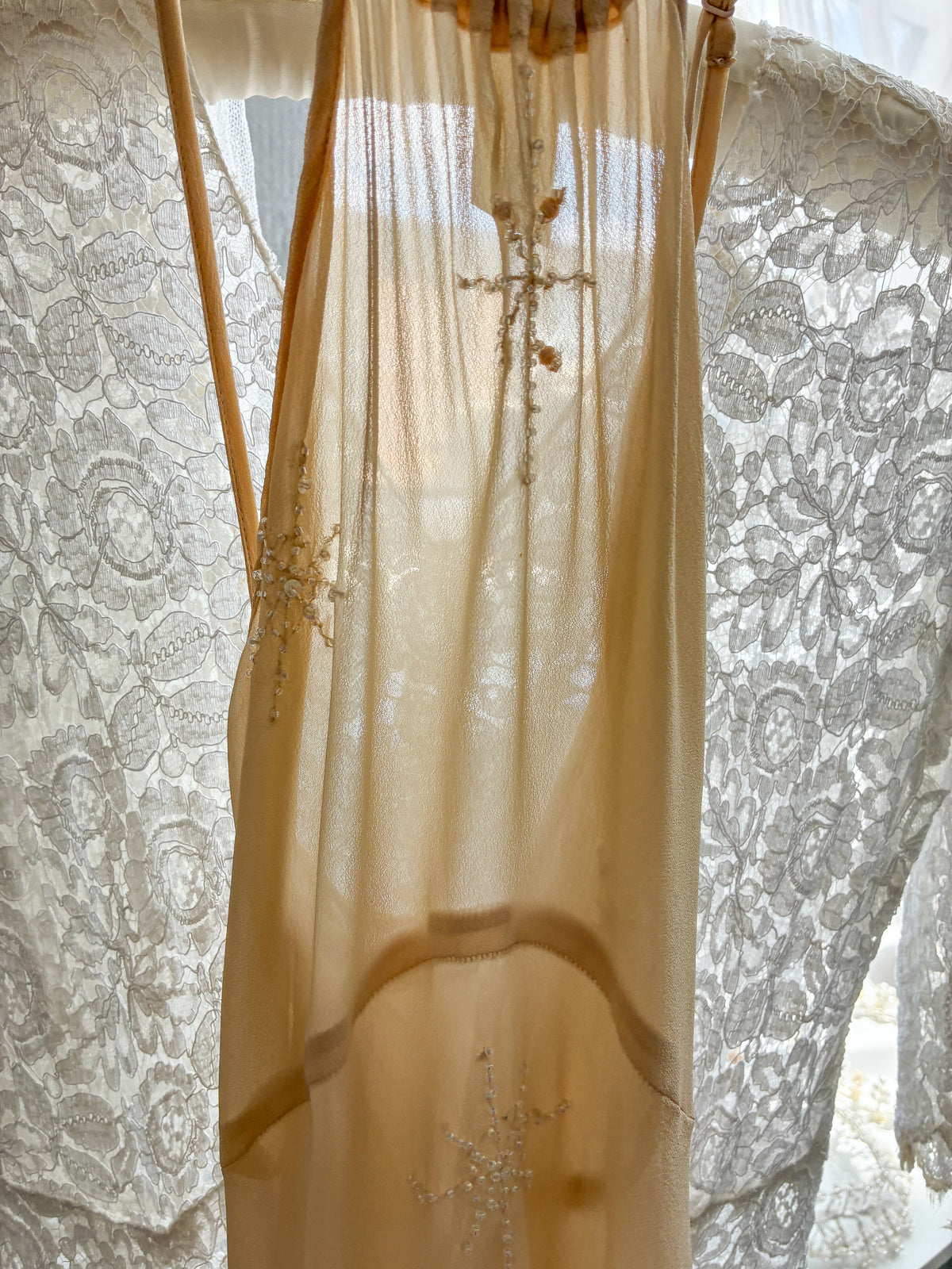 1990s Yellow Silk Chiffon Halterneck Slip Gown XS S M