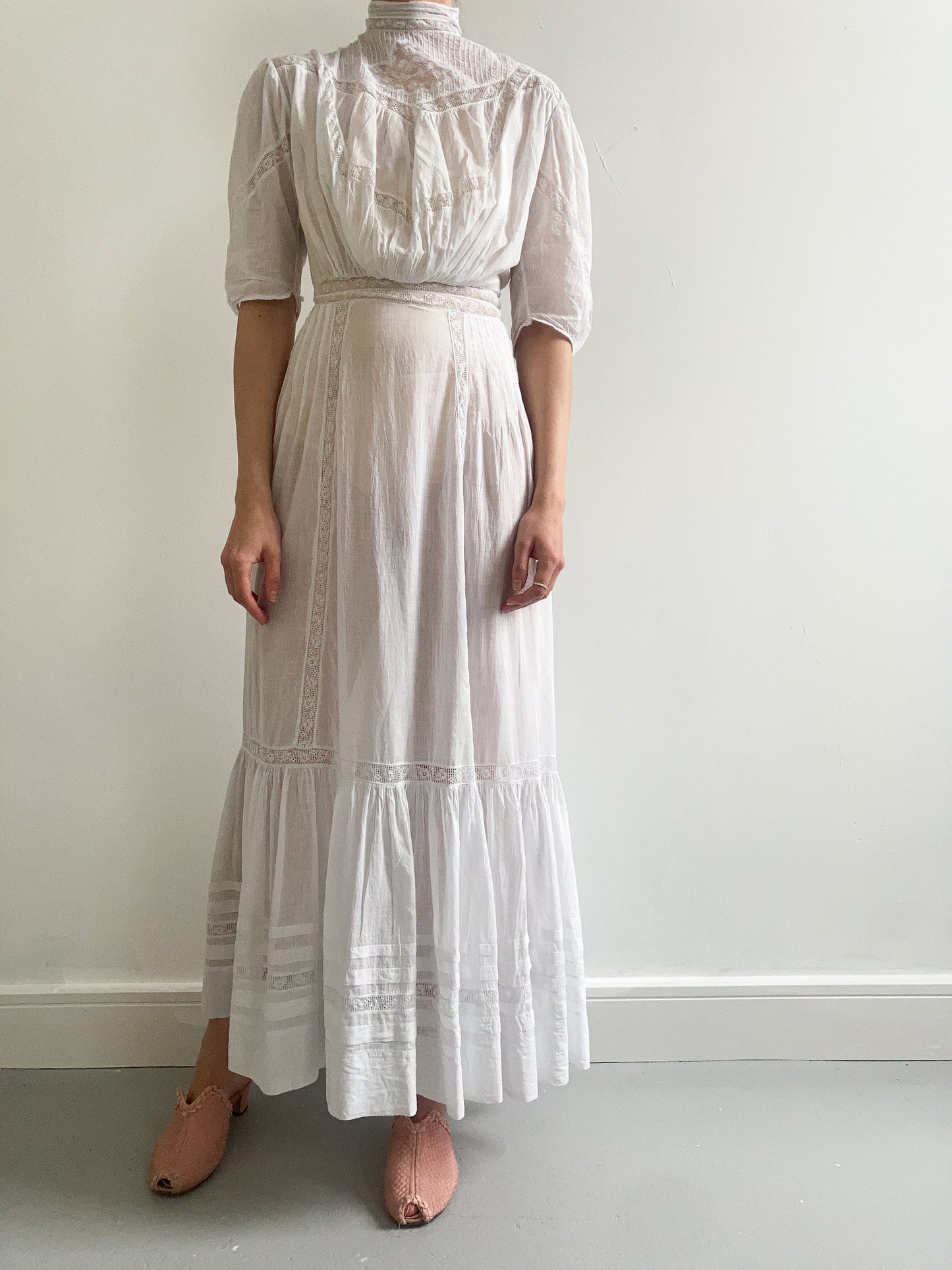 Edwardian Cotton Lawn Wedding Dress