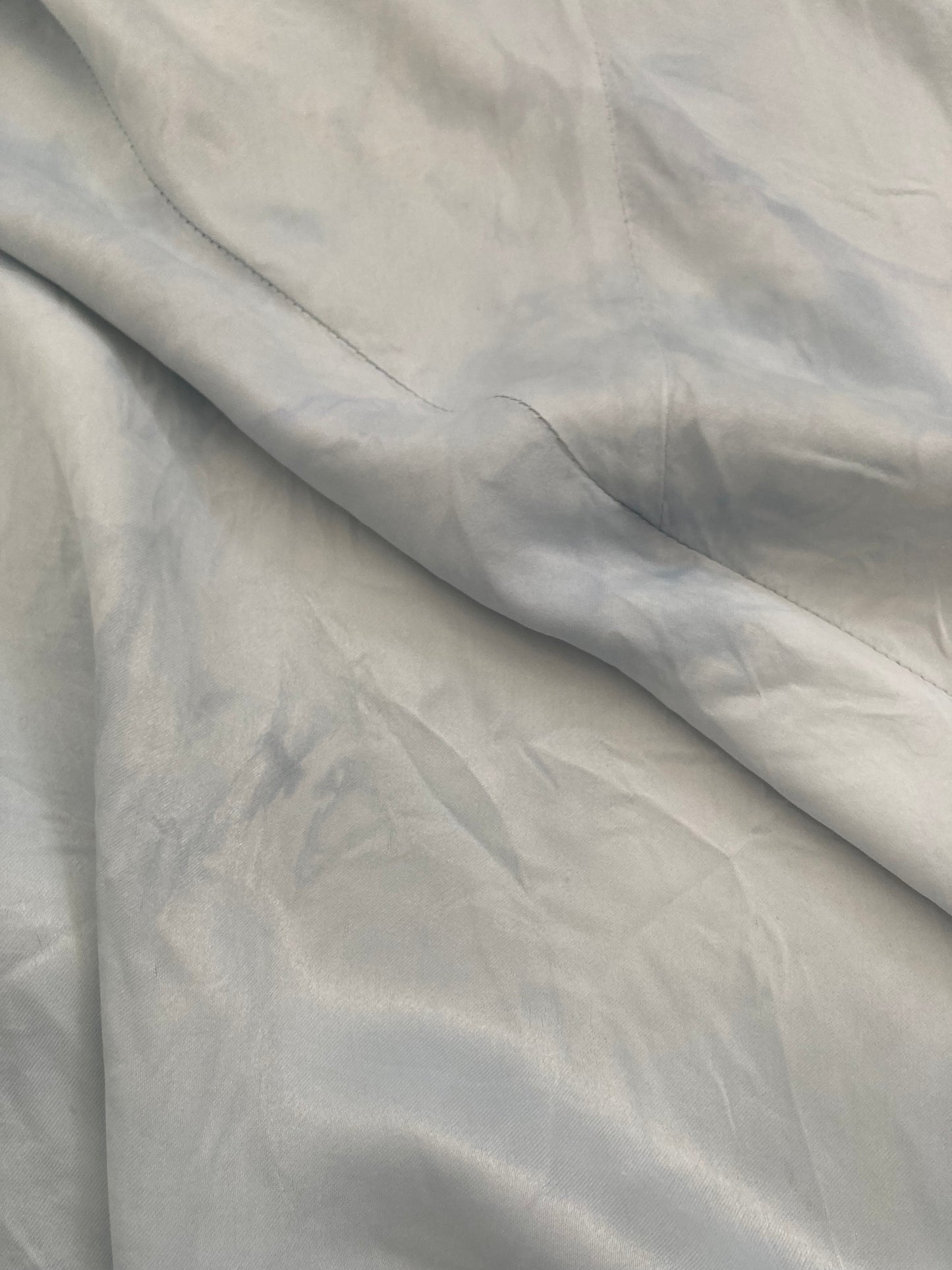 1930s Silk Satin Gathered Puff Sleeve Dyed Slip Gown - Ice