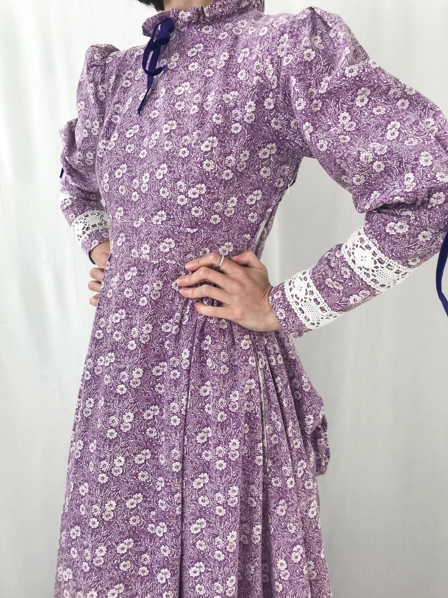 Vintage Laura Ashley Victorian Bustle Dress