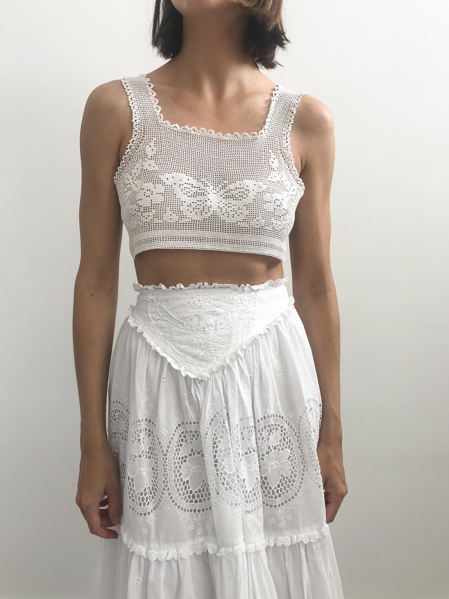 Antique Butterfly Crochet Lace Bralet