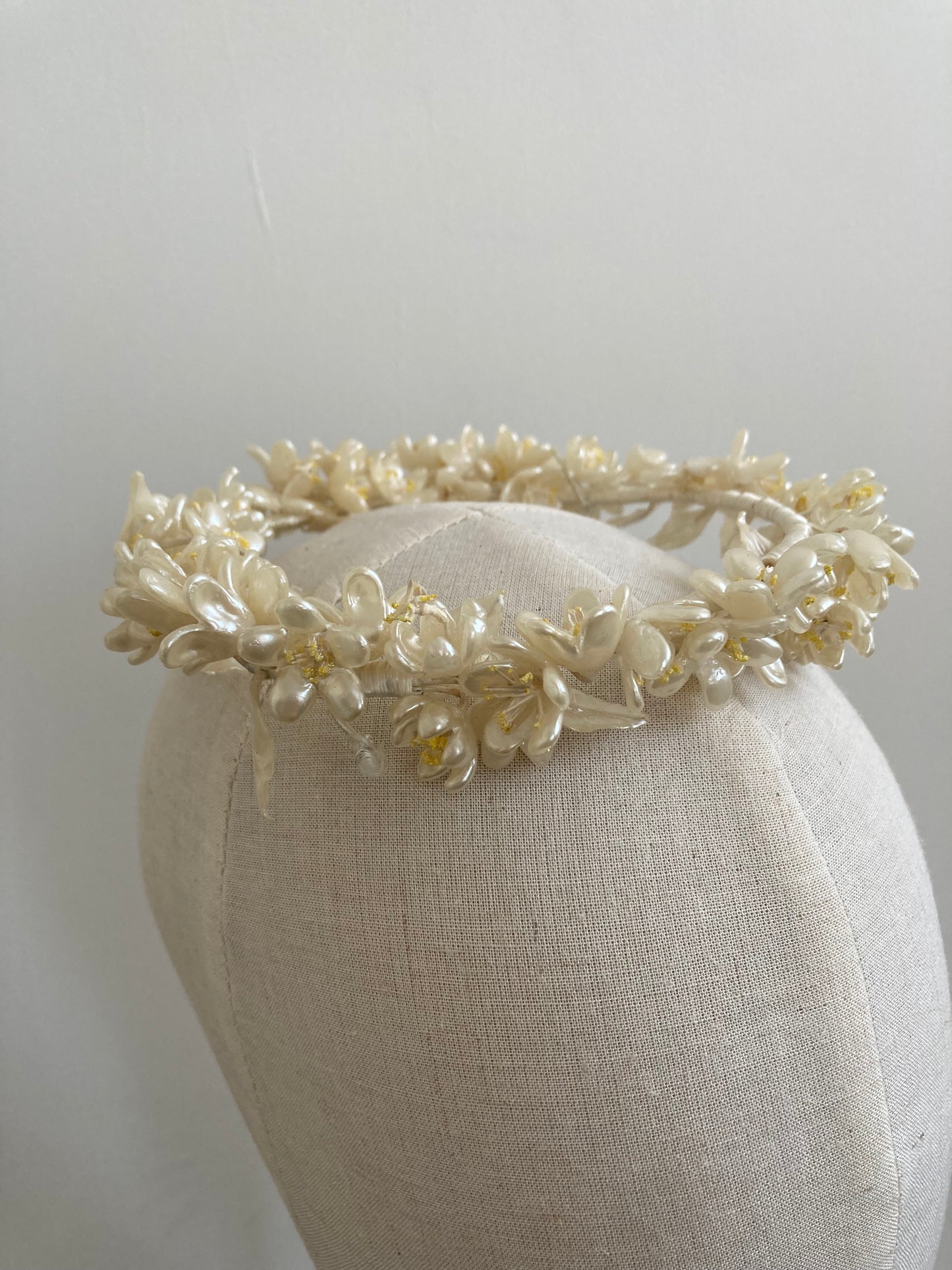 1930s Wax Flower Tiara in Orange Blossom