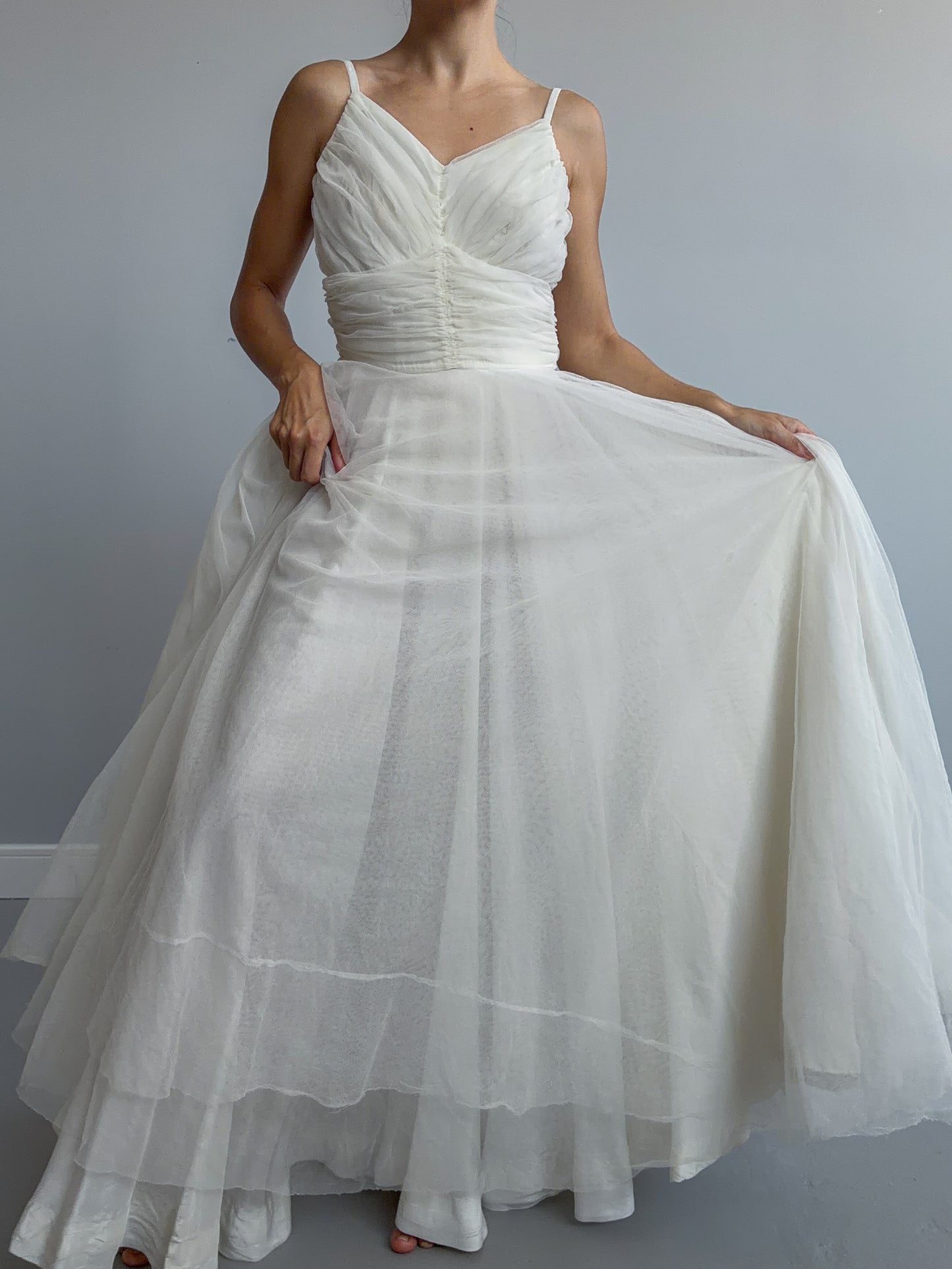 1940s Net Tulle Dress
