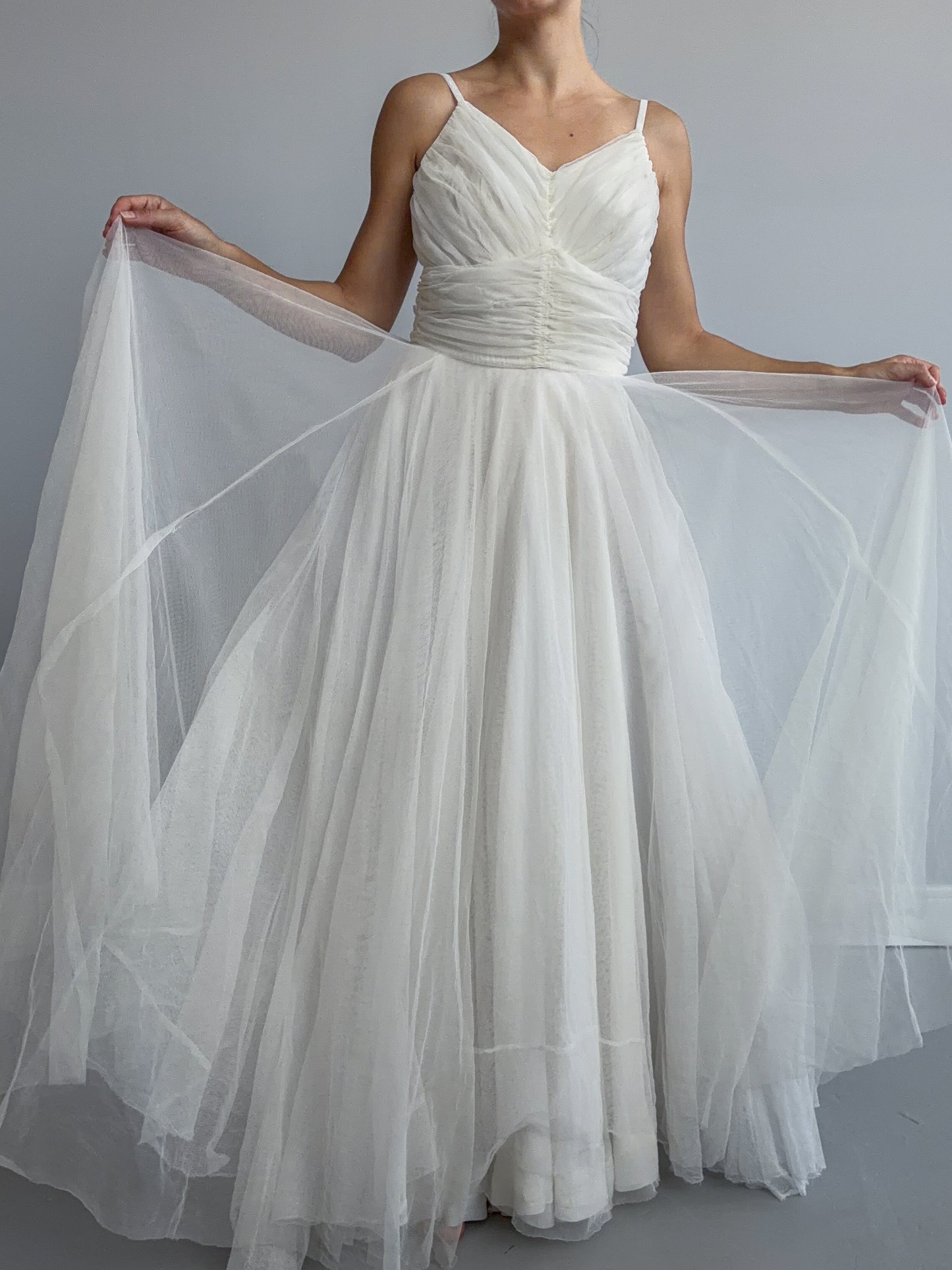 1940s Net Tulle Dress