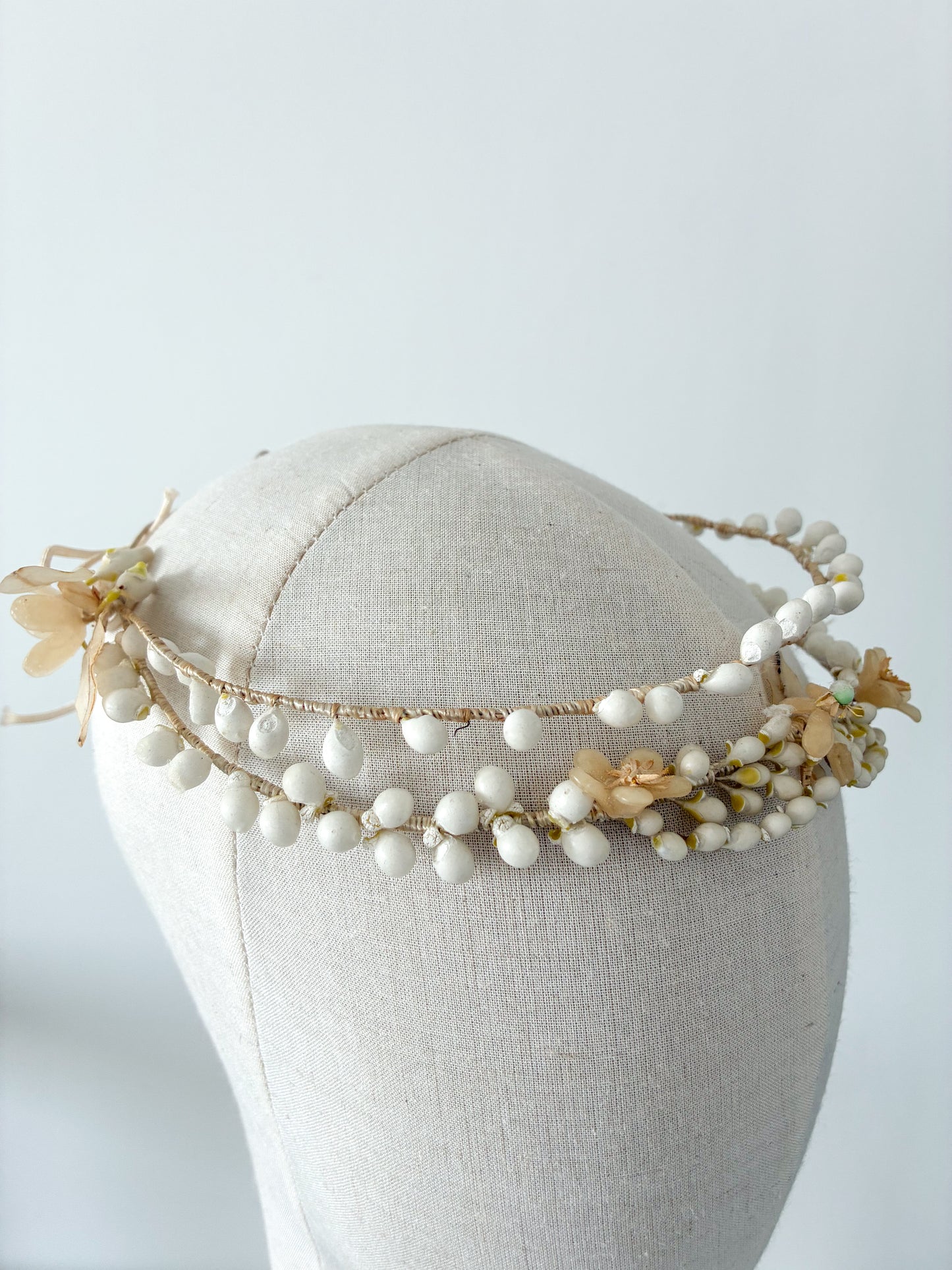 1920s Layered Floral Wax Headdress