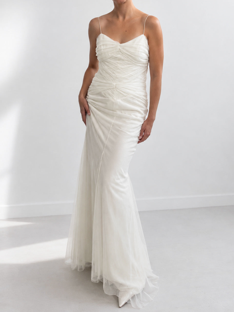 Archival Designer Vera Wang Gathered Mermaid Dress S