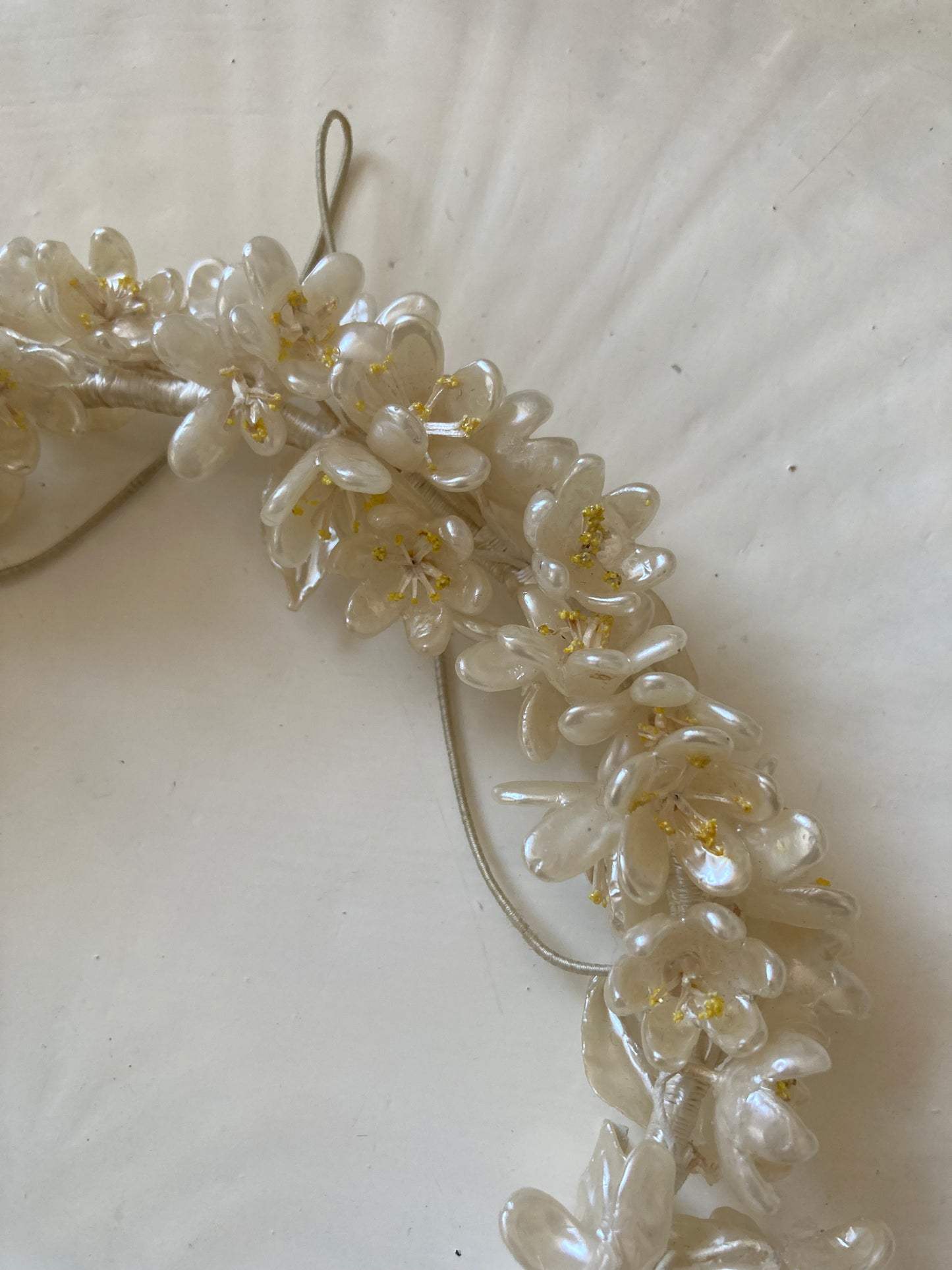 1930s Wax Flower Tiara in Orange Blossom