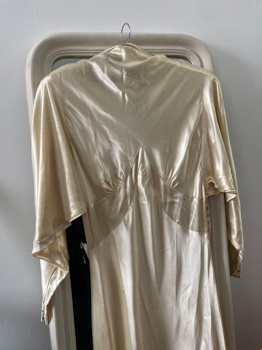 1930s Butterceam Silk Dress - Deposit