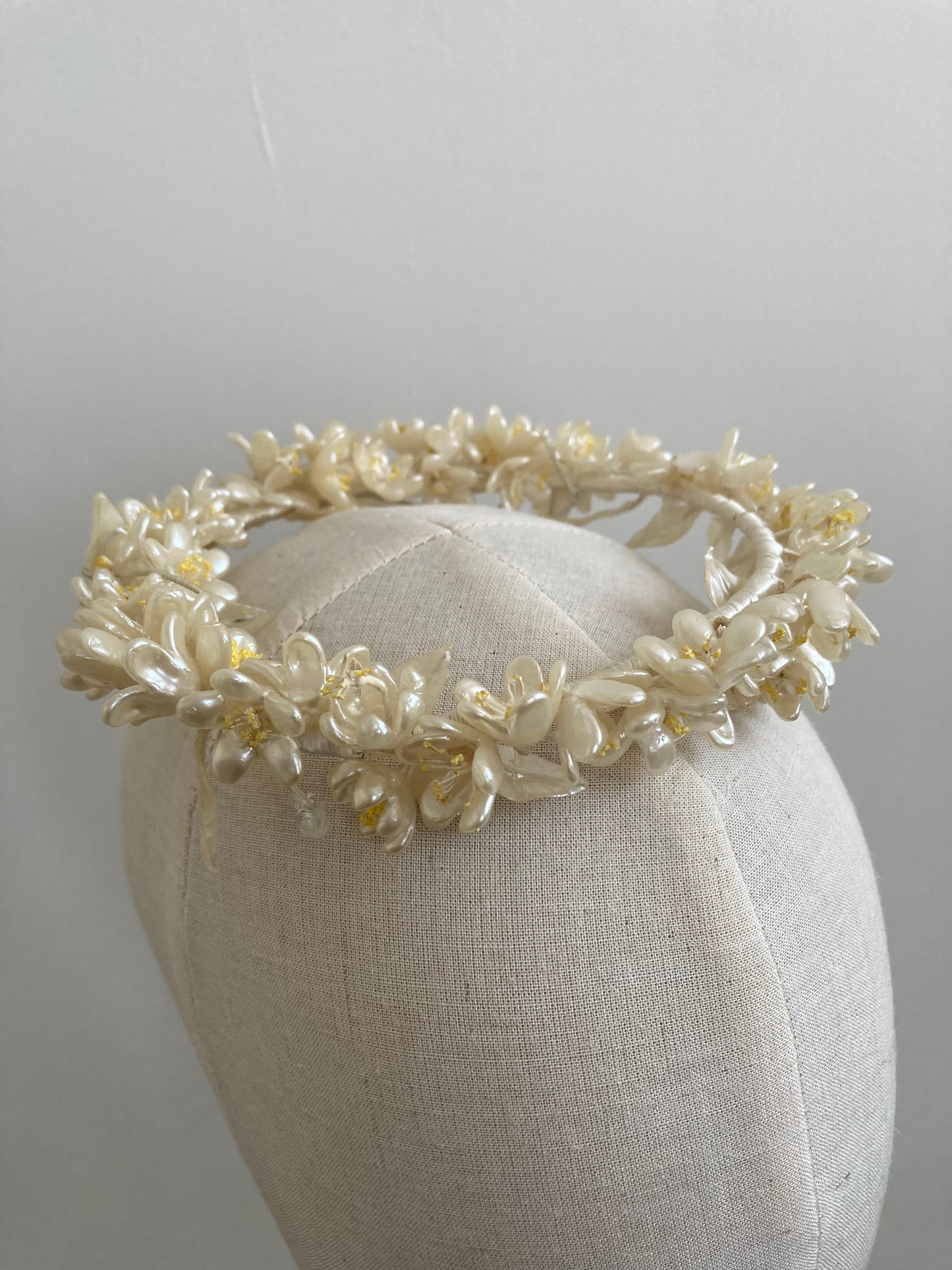 1930s Wax Flower Tiara in Orange Blossom