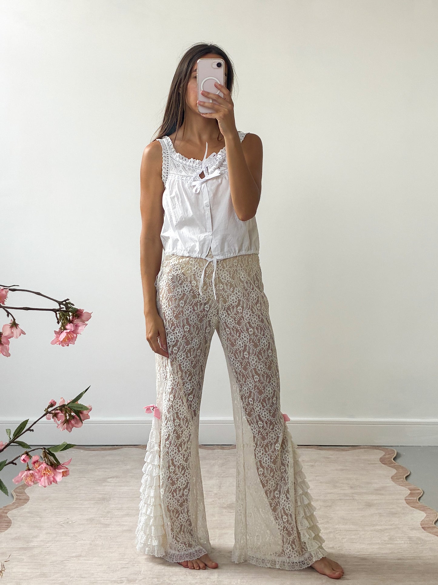 Antique Camisole With White Ribbon