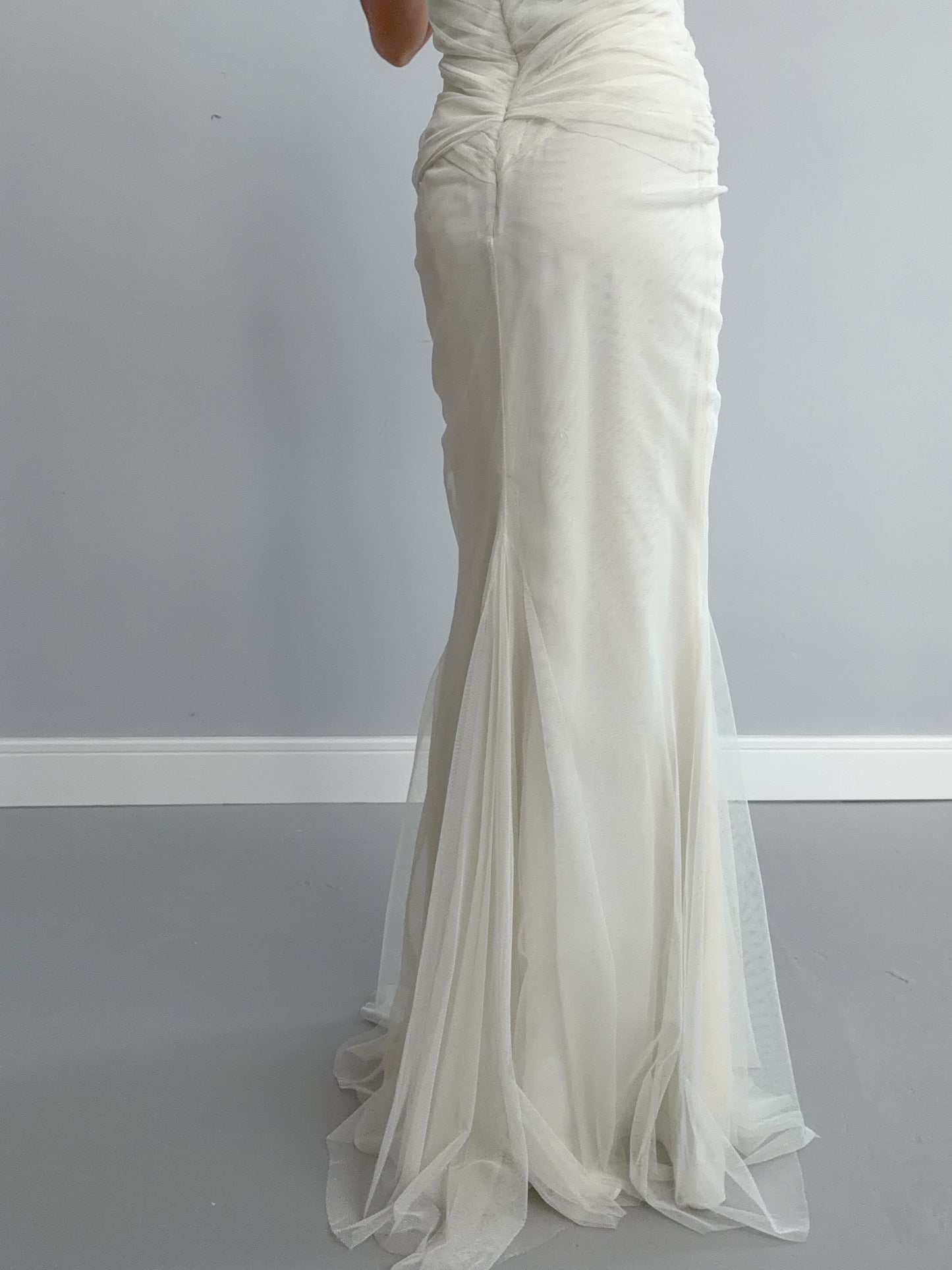 2000s Designer Vera Wang Gathered Mermaid Dress