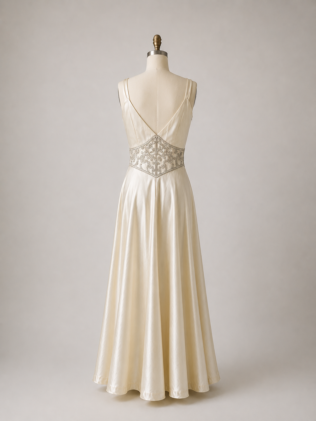 40s Satin Dress Beading Made To Order