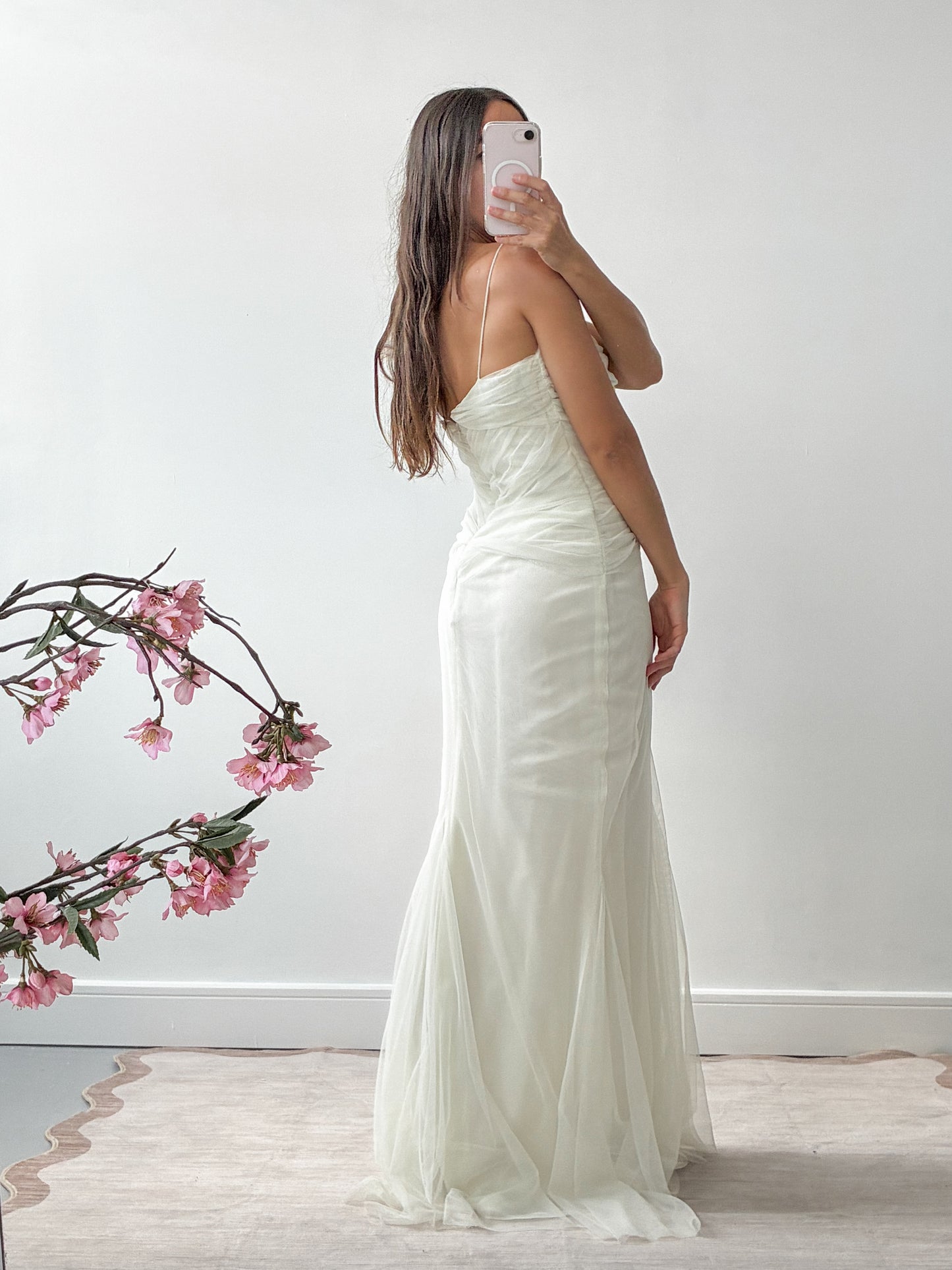 Archival Designer Vera Wang Gathered Mermaid Dress S