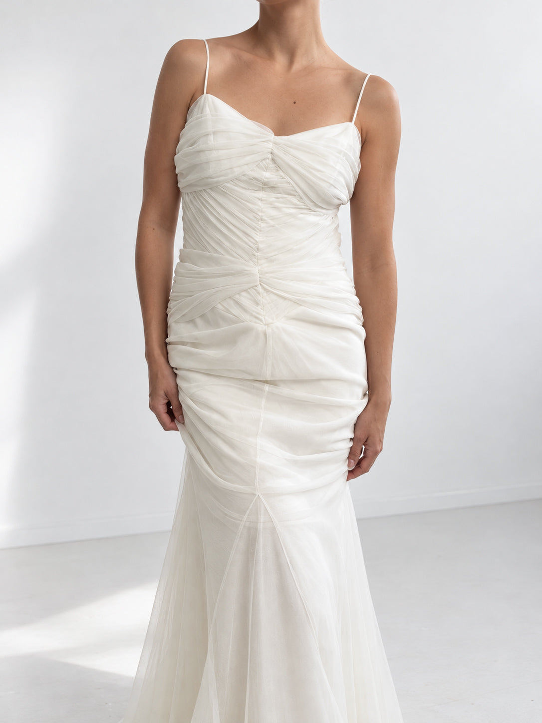 Archival Designer Vera Wang Gathered Mermaid Dress S