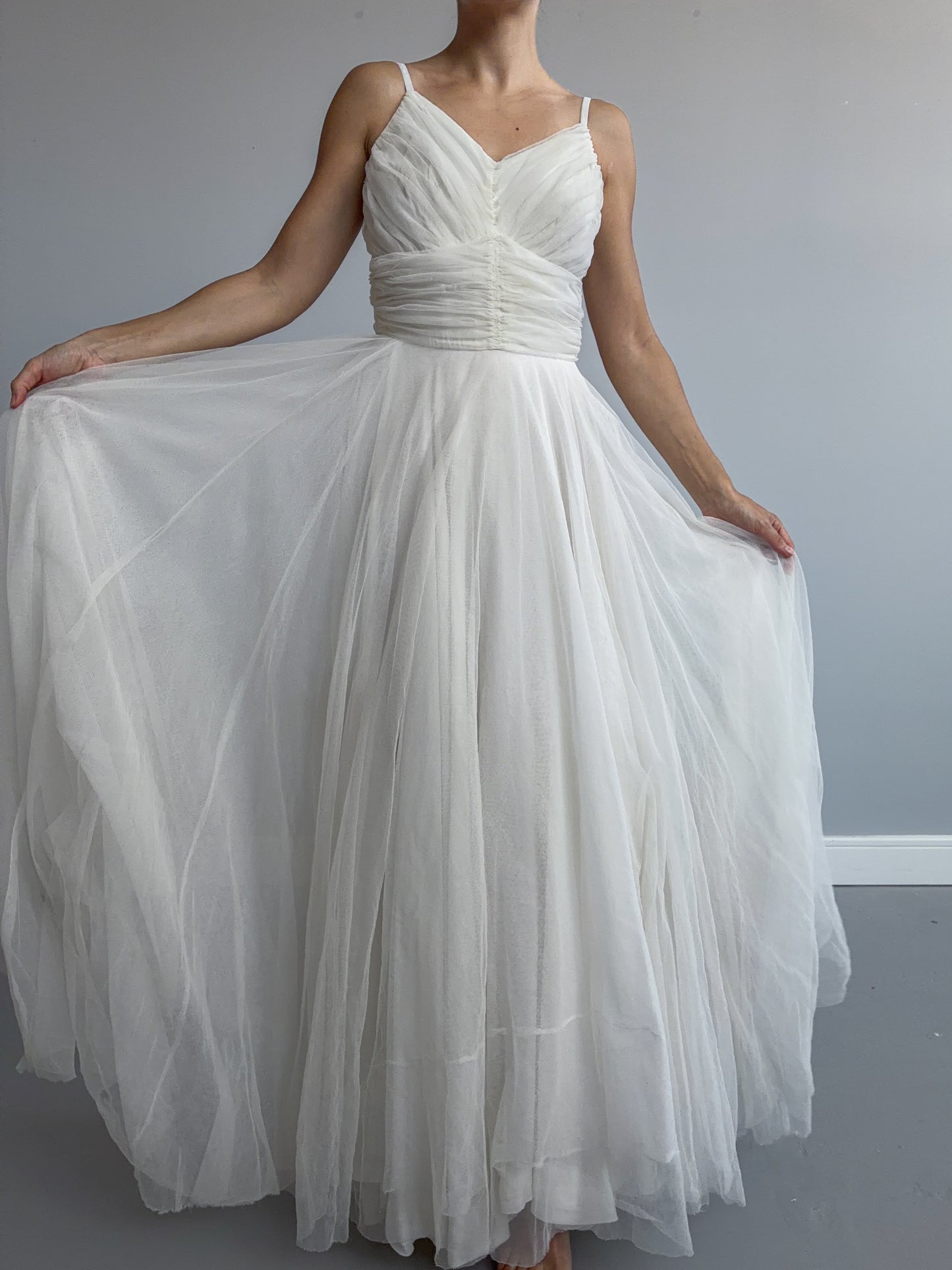 1940s Net Tulle Dress