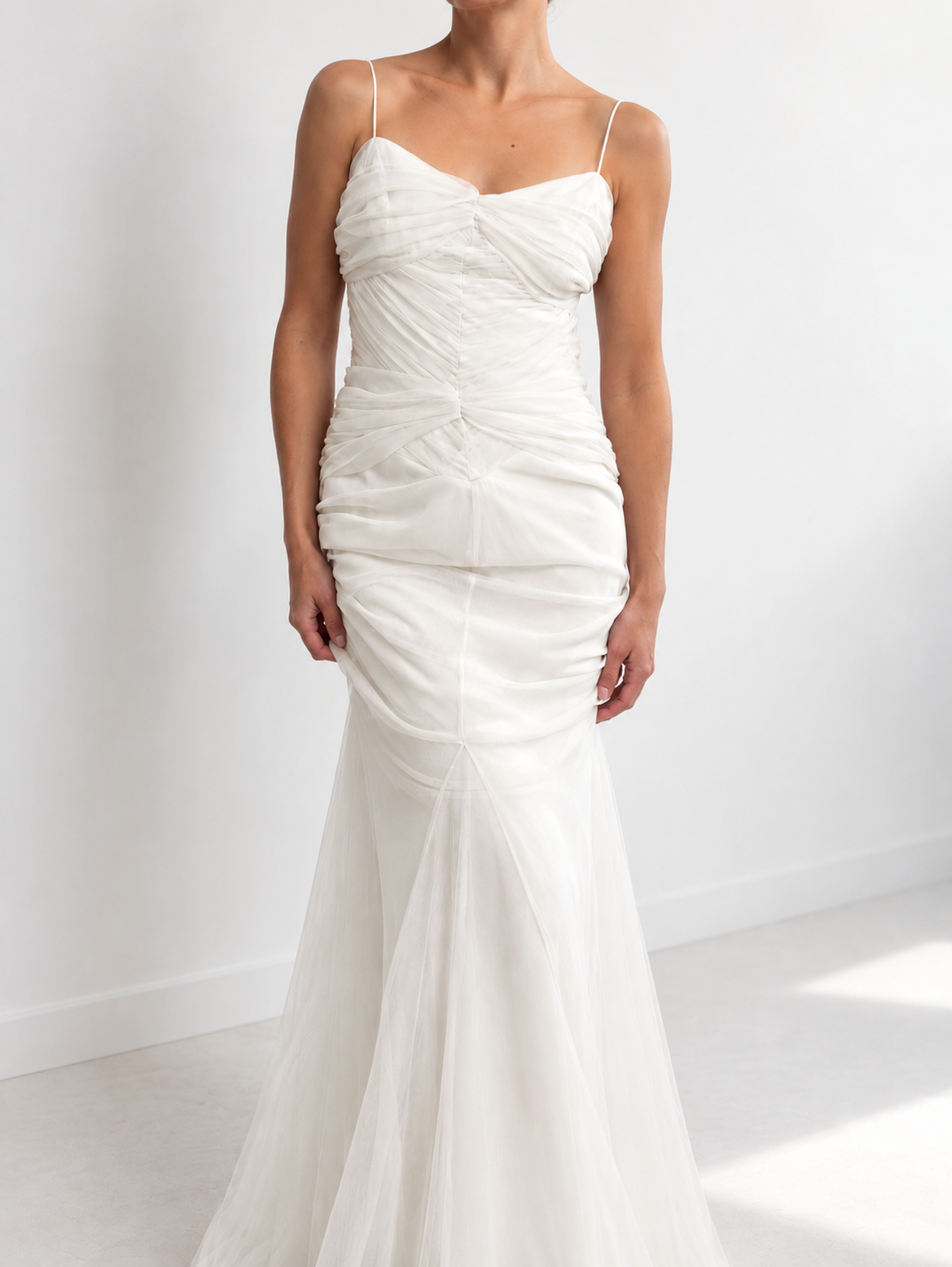 Archival Designer Vera Wang Gathered Mermaid Dress S