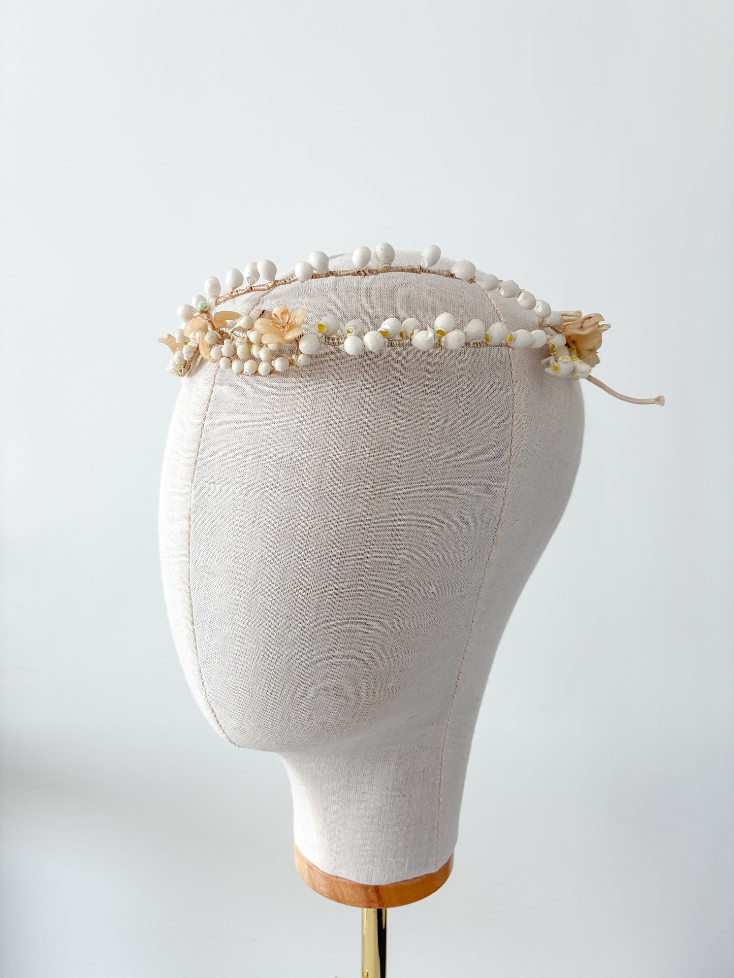 1920s Layered Floral Wax Headdress