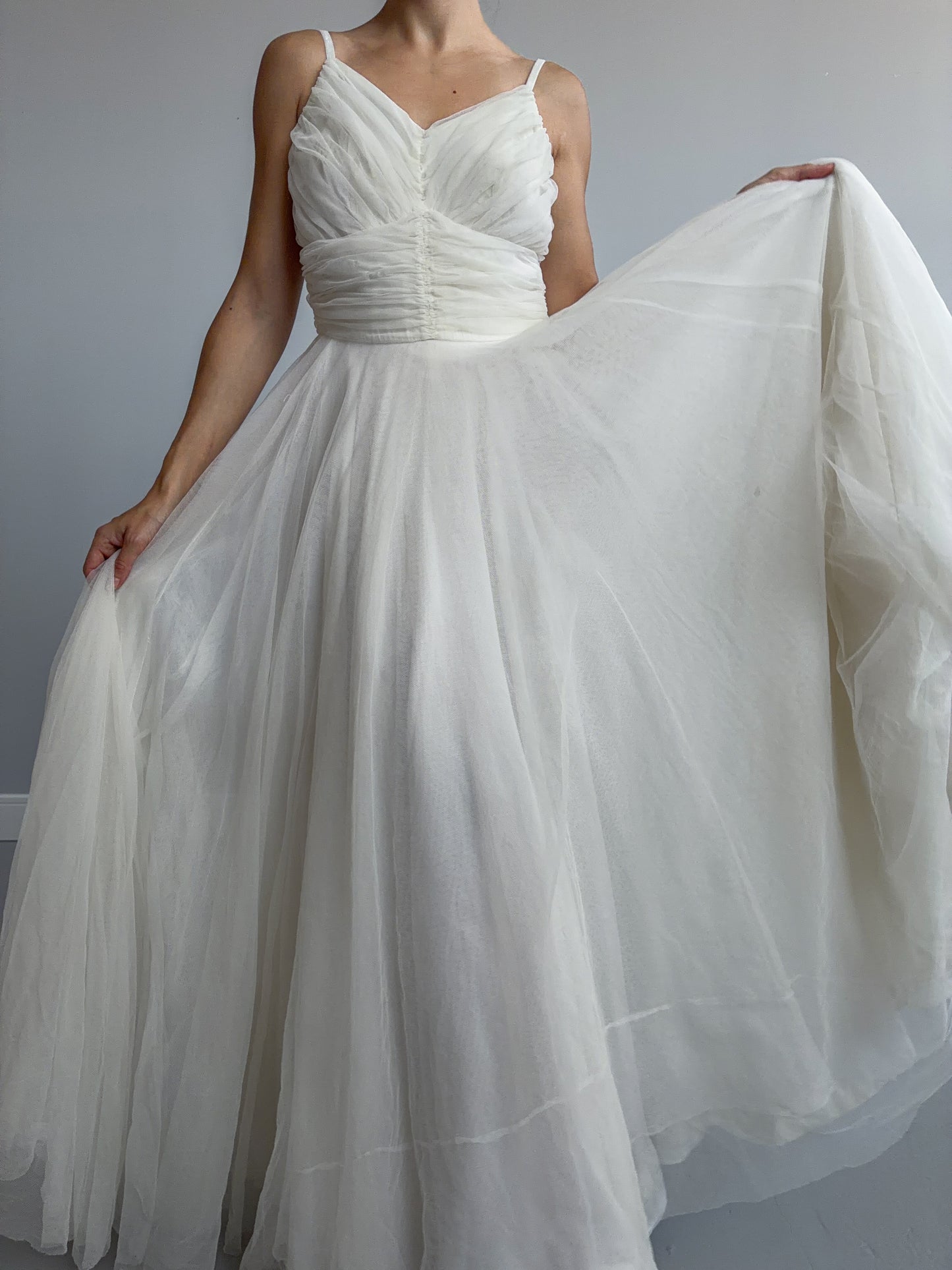 1940s Net Tulle Dress