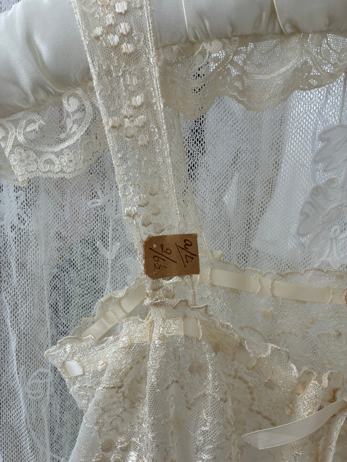 1920s Floral Lace & Silk Camisole XS