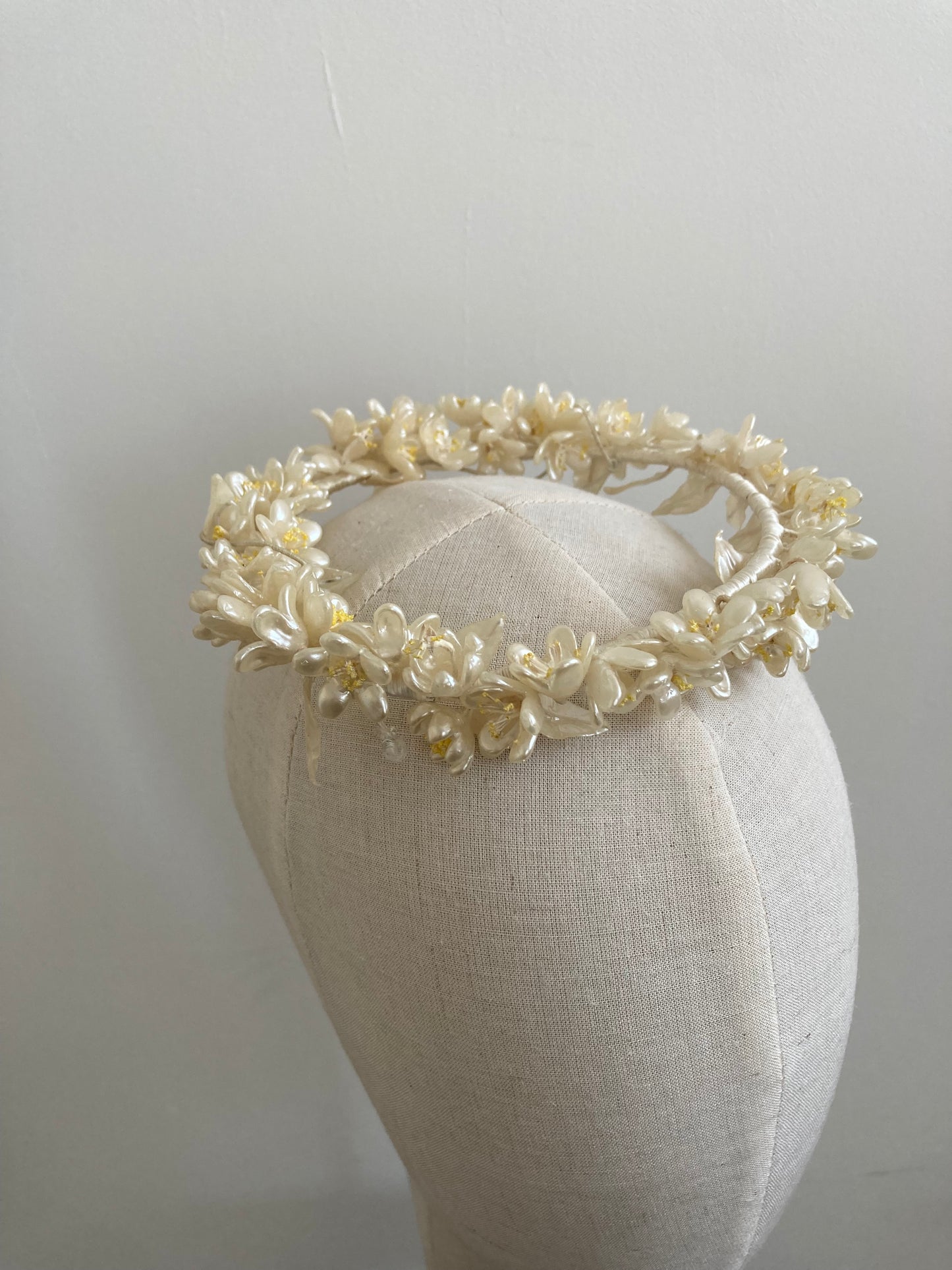 1930s Wax Flower Tiara in Orange Blossom