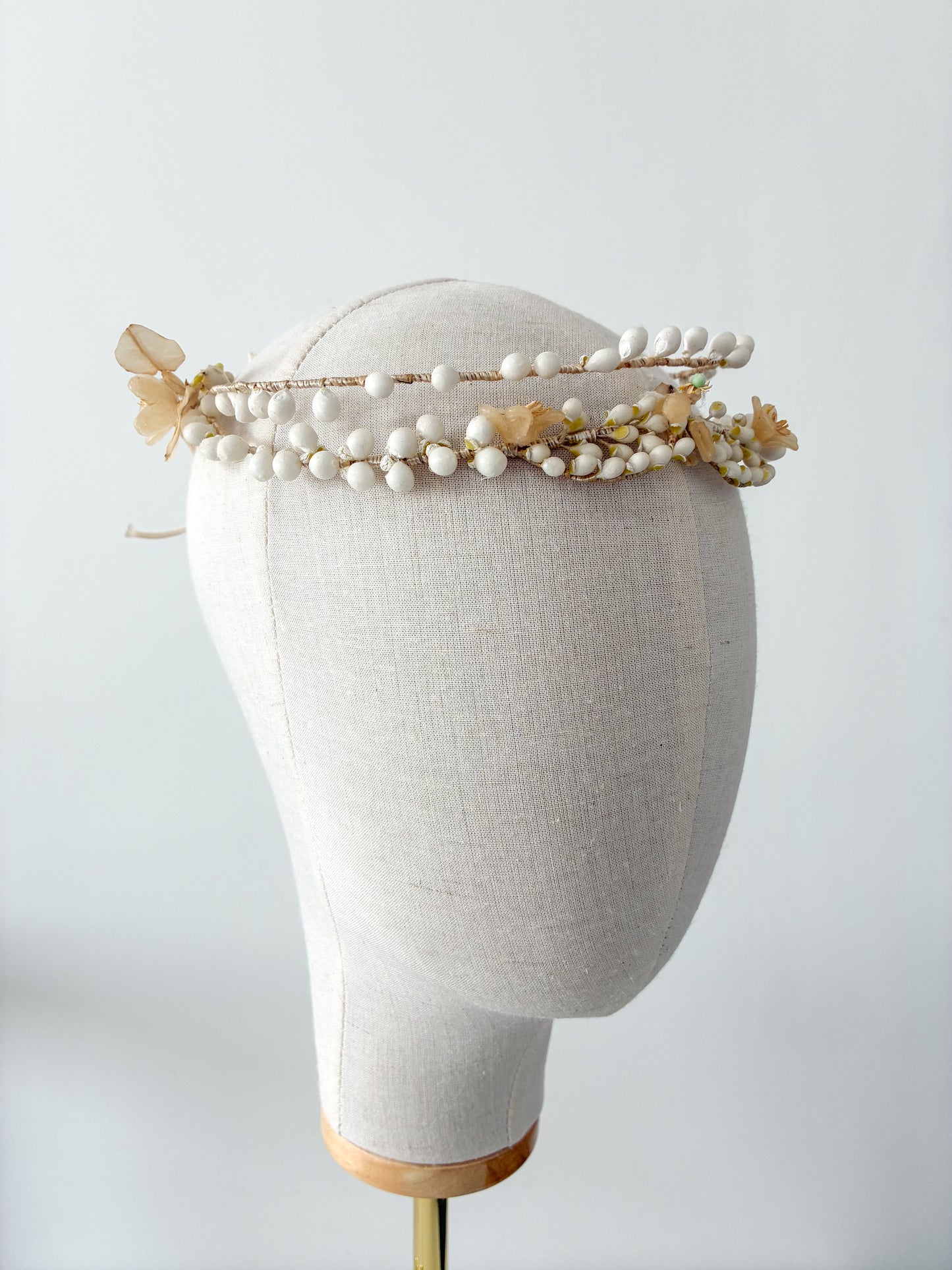 1920s Layered Floral Wax Headdress