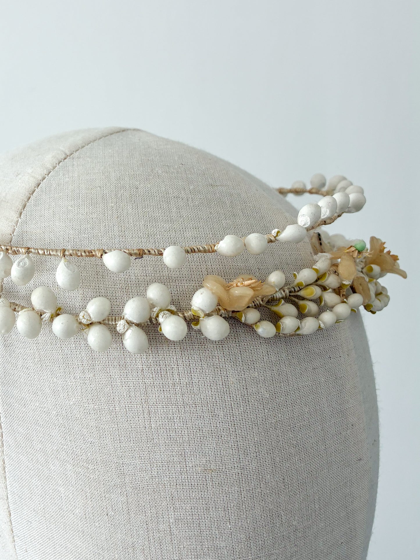 1920s Layered Floral Wax Headdress