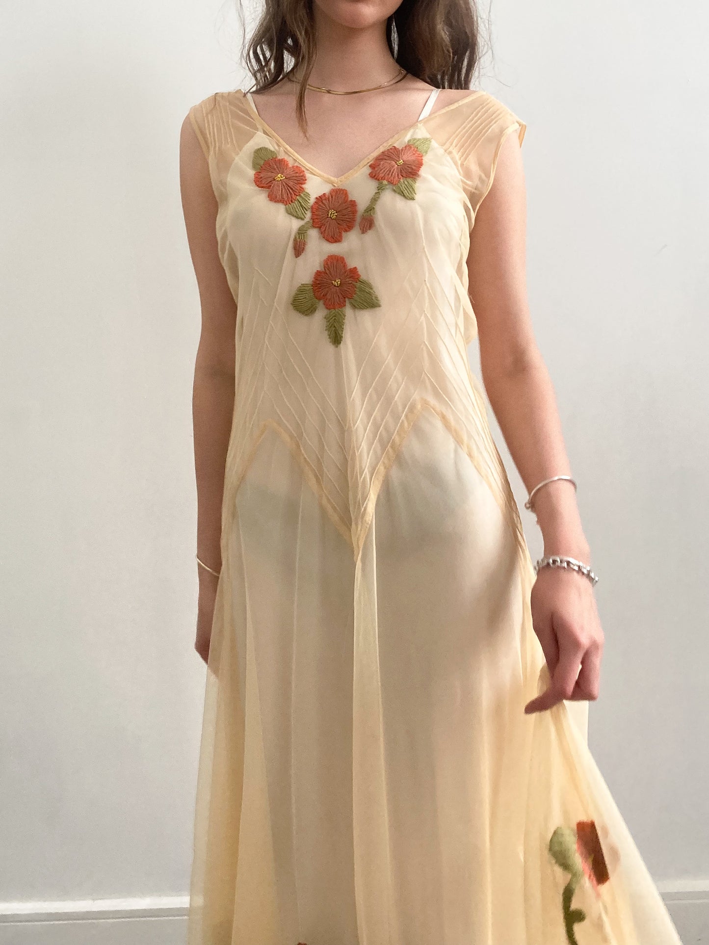 Vintage floral 30s summer dress
