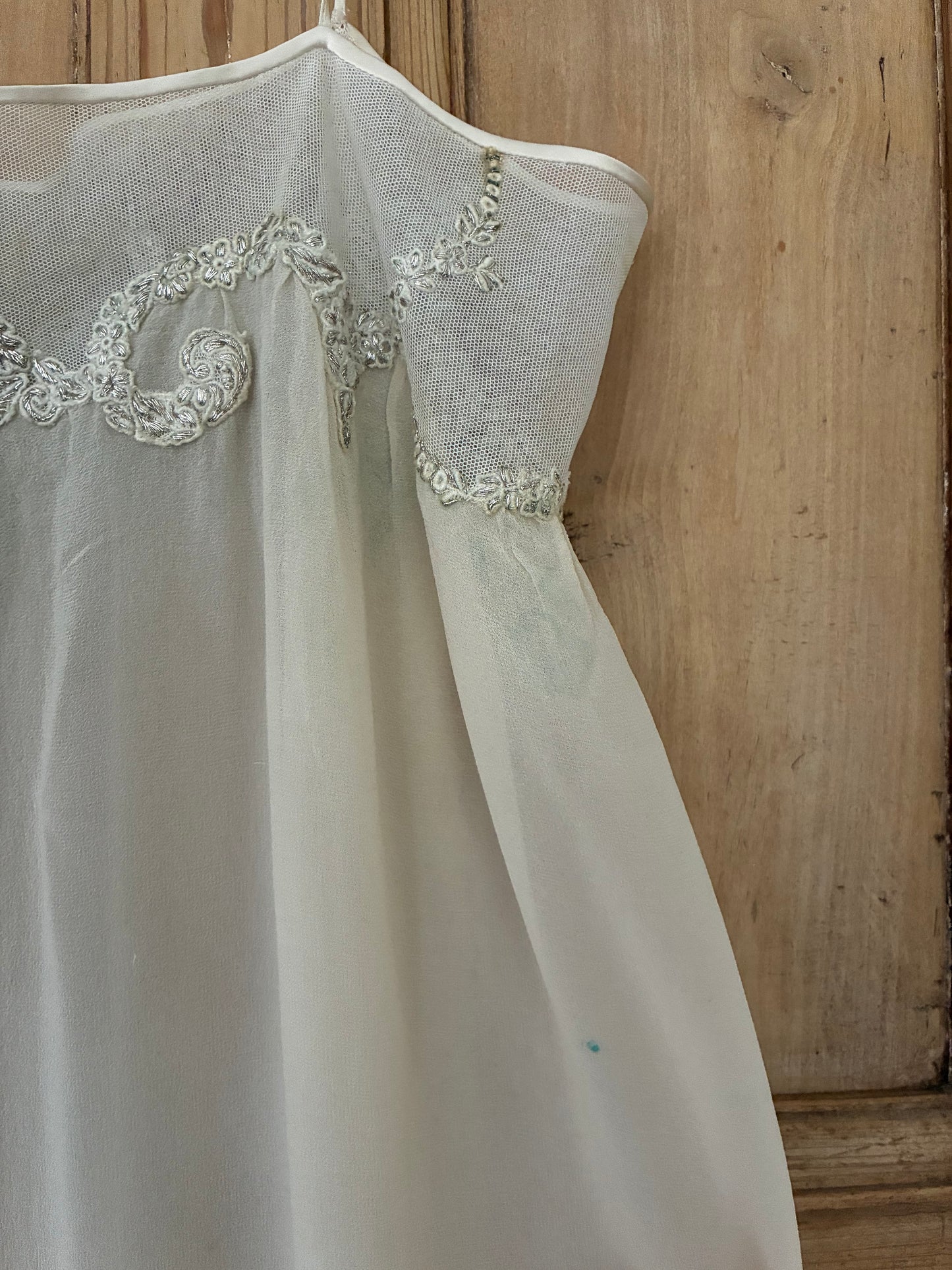 Vintage Chiffon Robe and Slip Set
