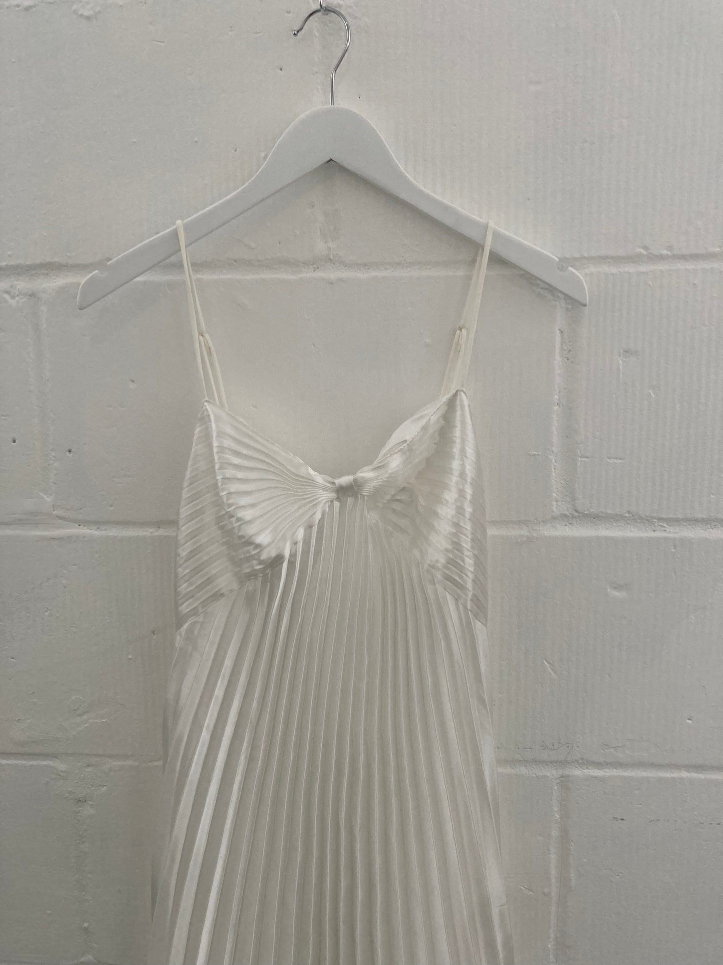 Vintage Pearl Pleated Bridal Slip Dress