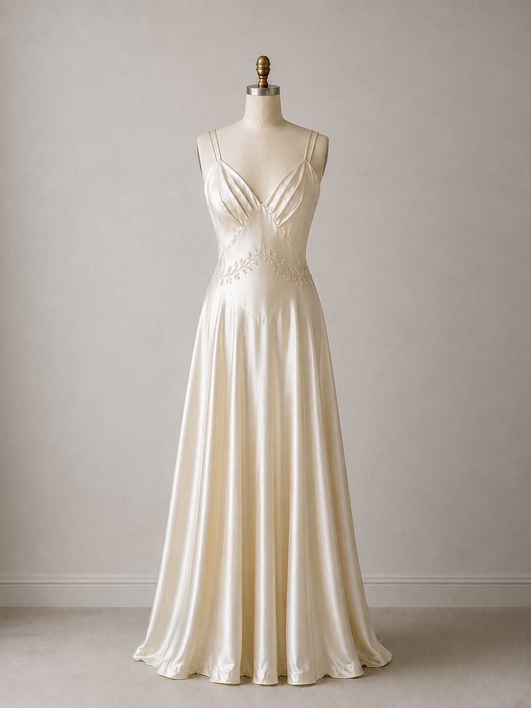 40s Satin Dress Beading Made To Order