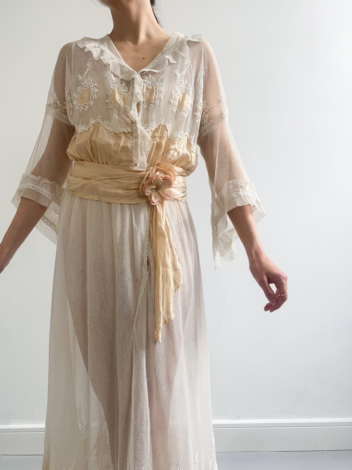 Regency Silk and Net Wedding Gown