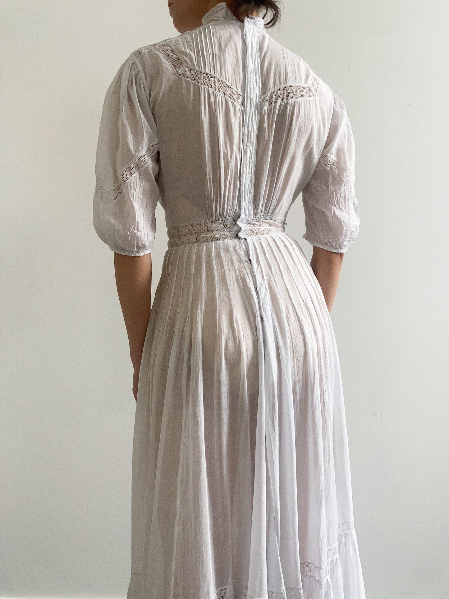 Edwardian Cotton Lawn Wedding Dress