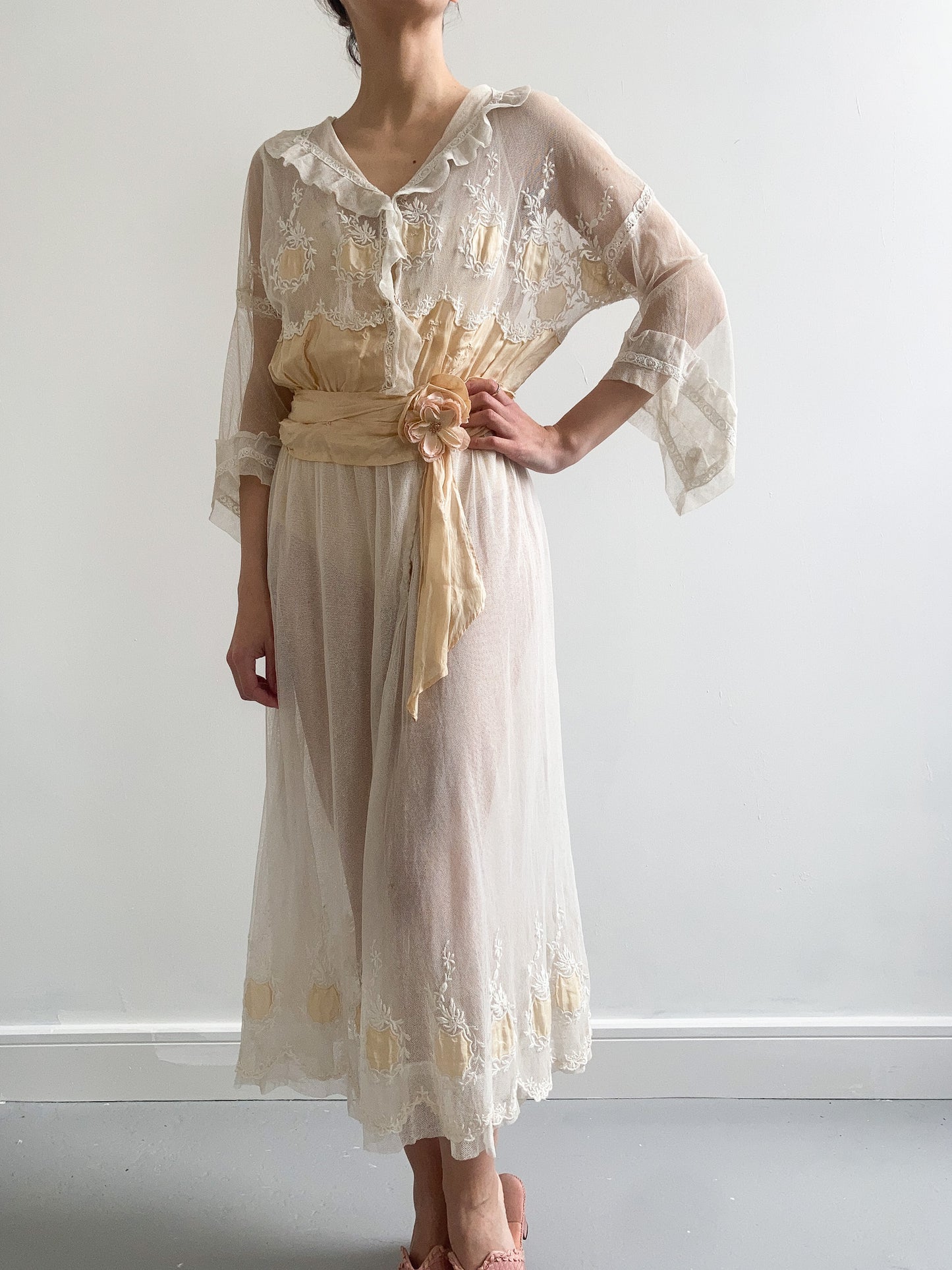 Regency Silk and Net Wedding Gown