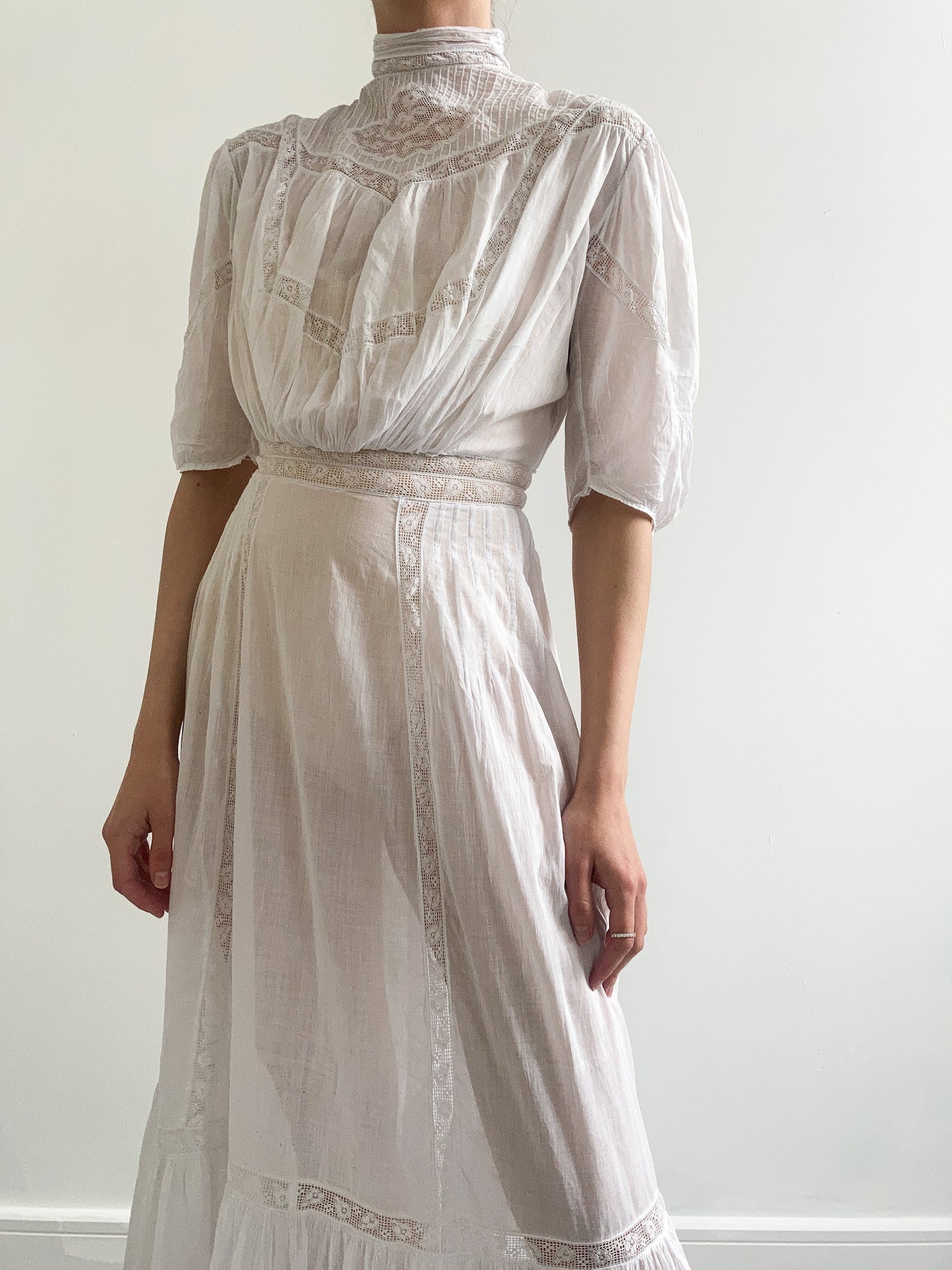 Edwardian Cotton Lawn Wedding Dress