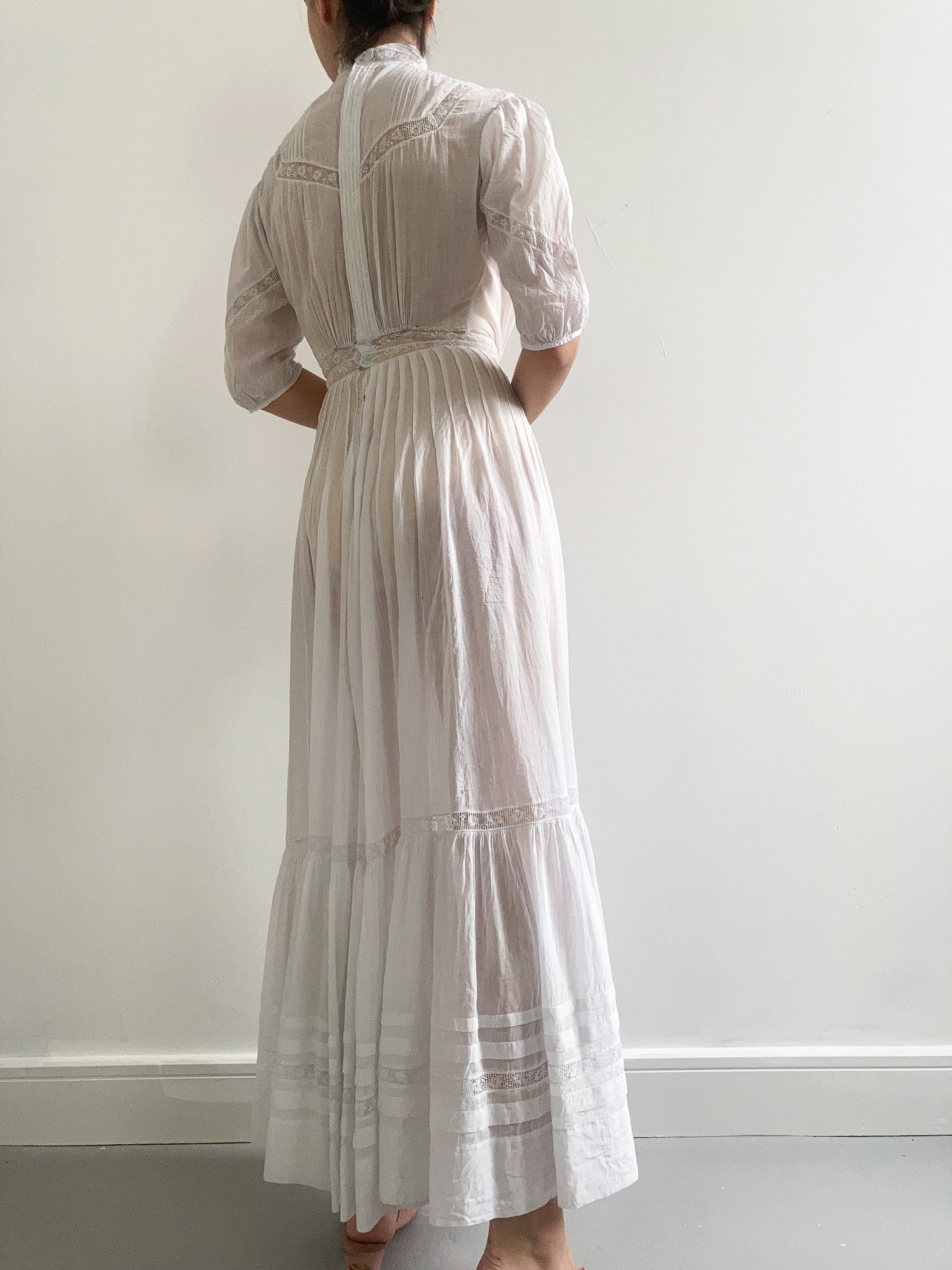 Edwardian Cotton Lawn Wedding Dress