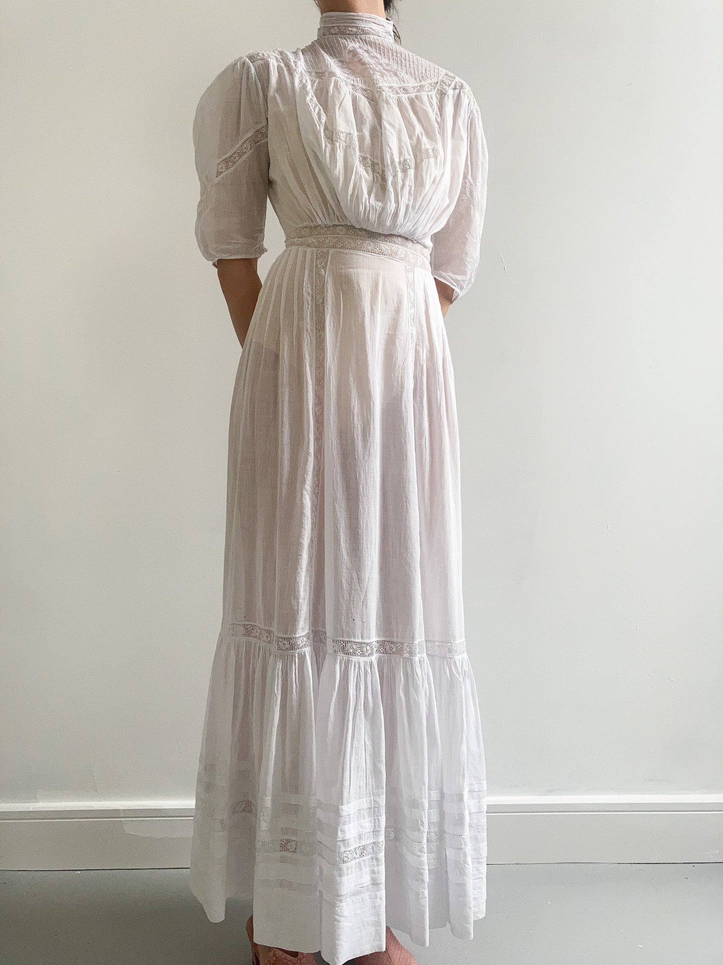 Edwardian Cotton Lawn Wedding Dress