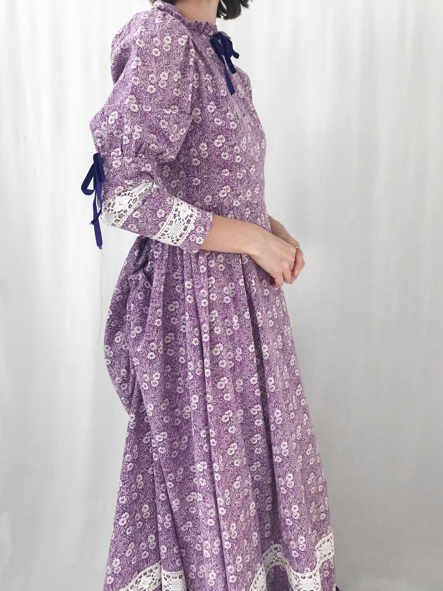 Vintage Laura Ashley Victorian Bustle Dress