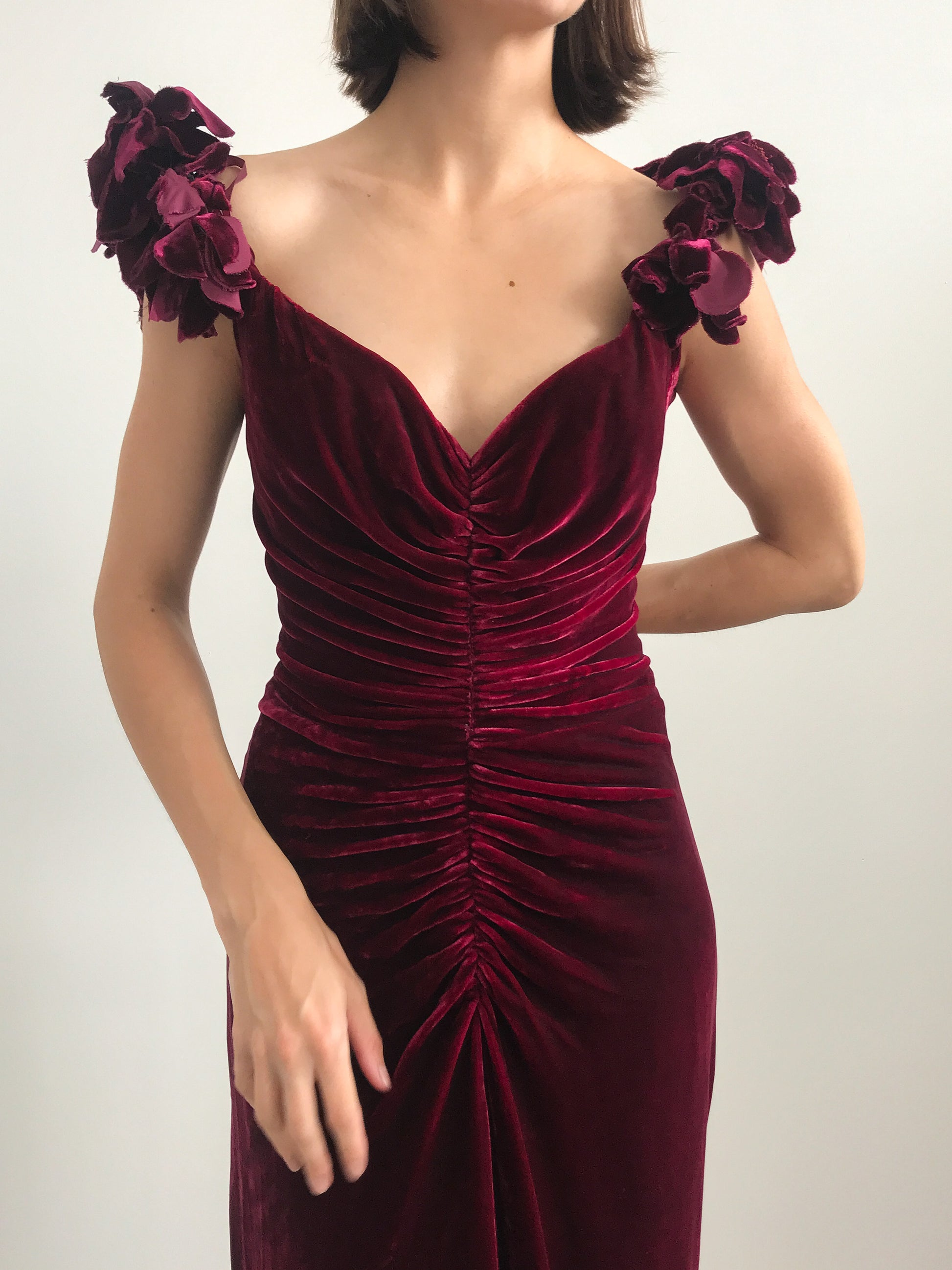 silk and velvet dress Vintage Silk Velvet Bellville Sassoon Dress – Adored Closet