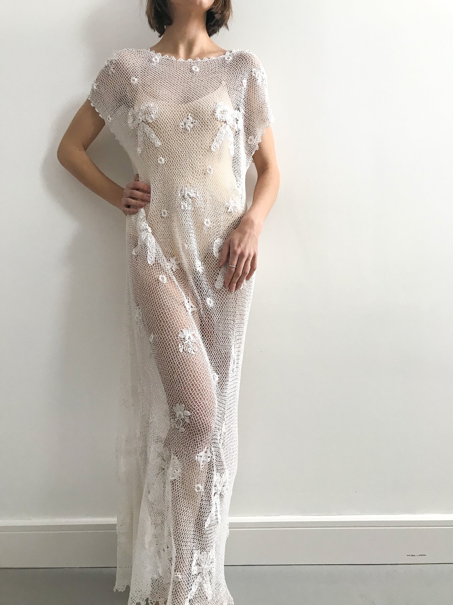 Edwardian Irish Lace Wedding Dress