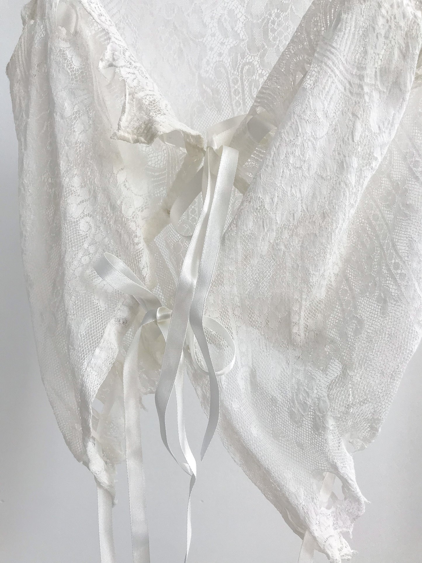 Antique Lace & Ribbon Tie Up Camisole