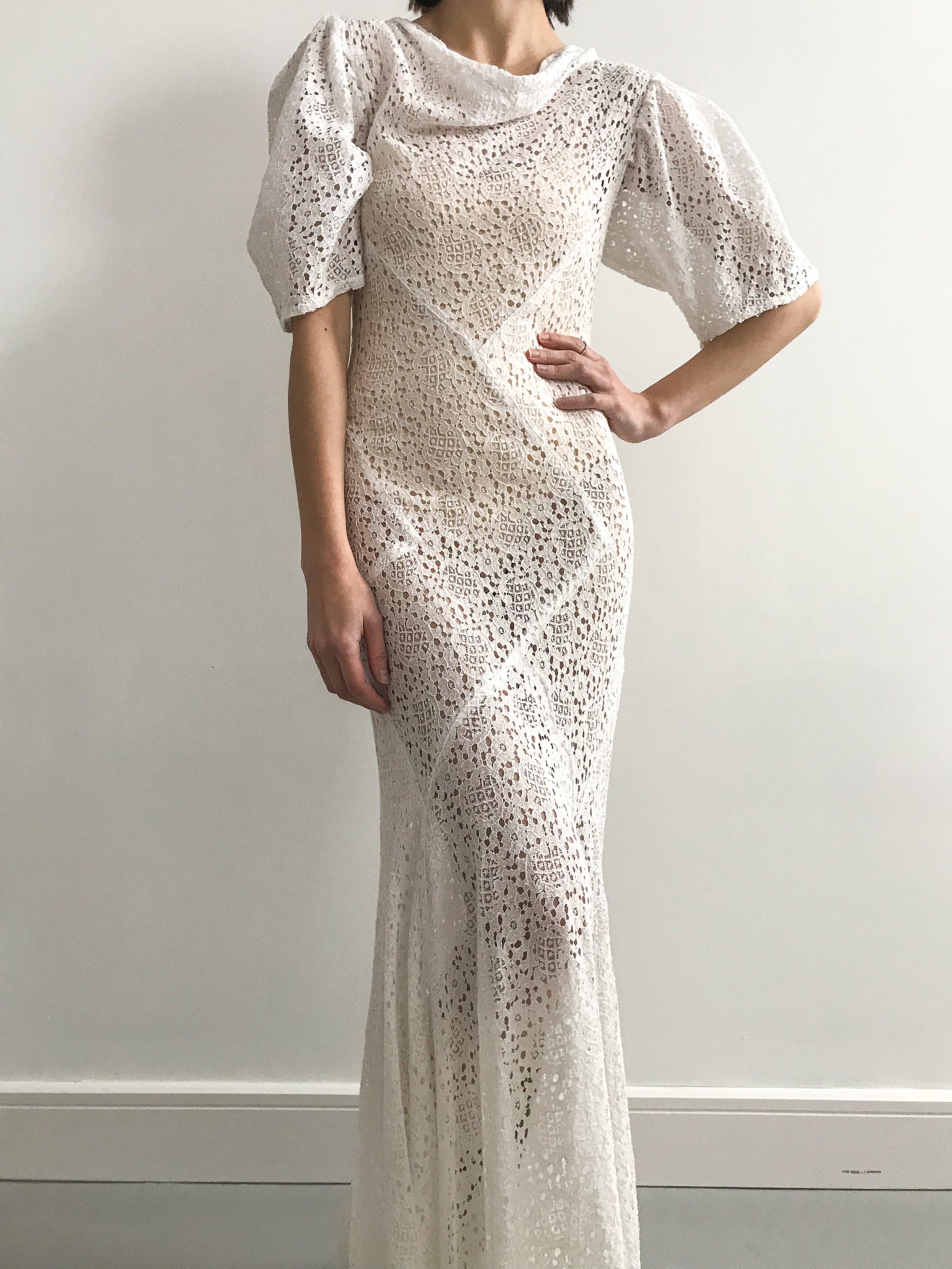 1930s lace outlet dress