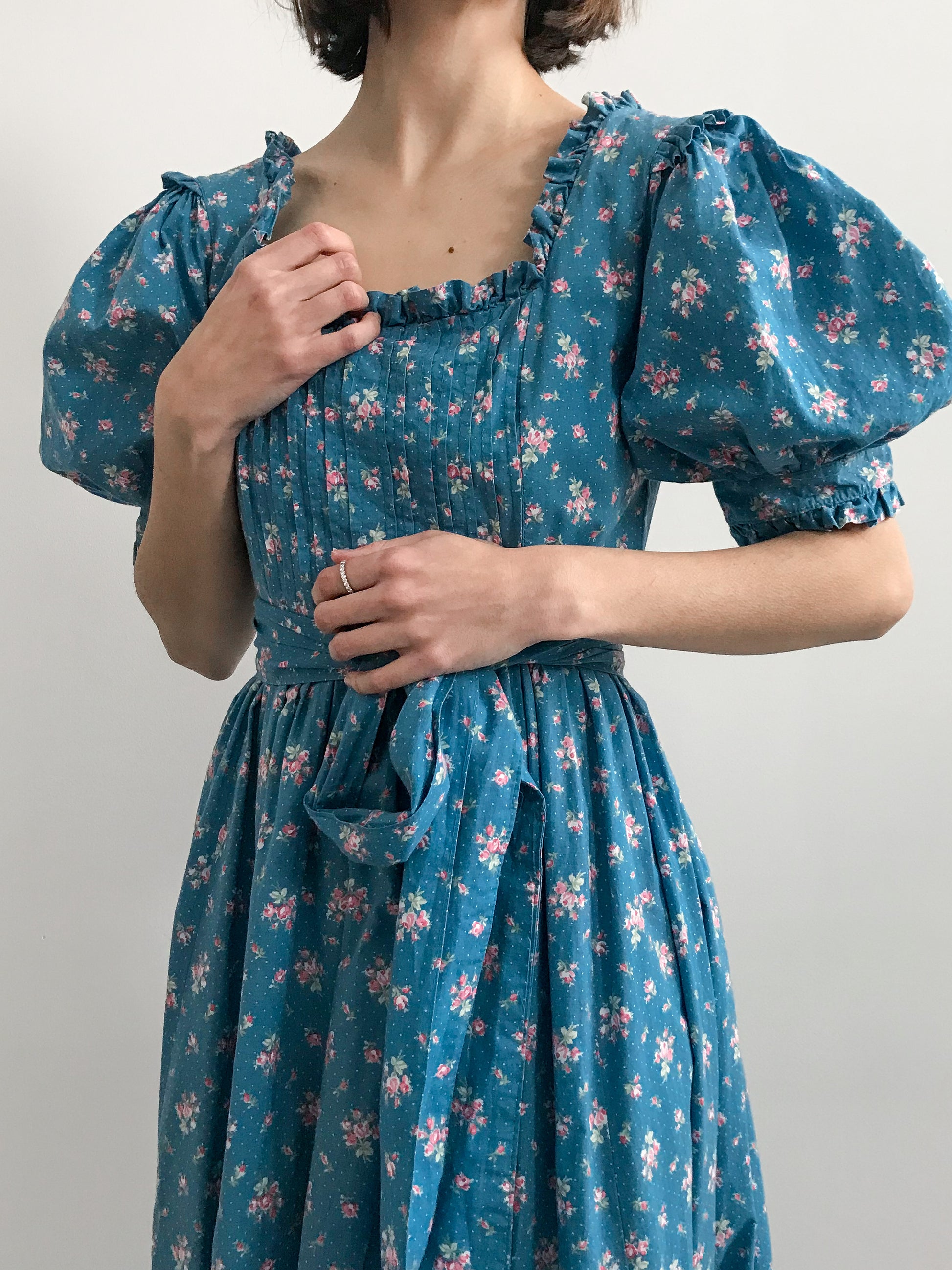 1980s Laura Ashley Blue Puff Sleeve Dress – Adored Closet 1980s Laura Ashley Blue Puff Sleeve Dress – Adored Closet