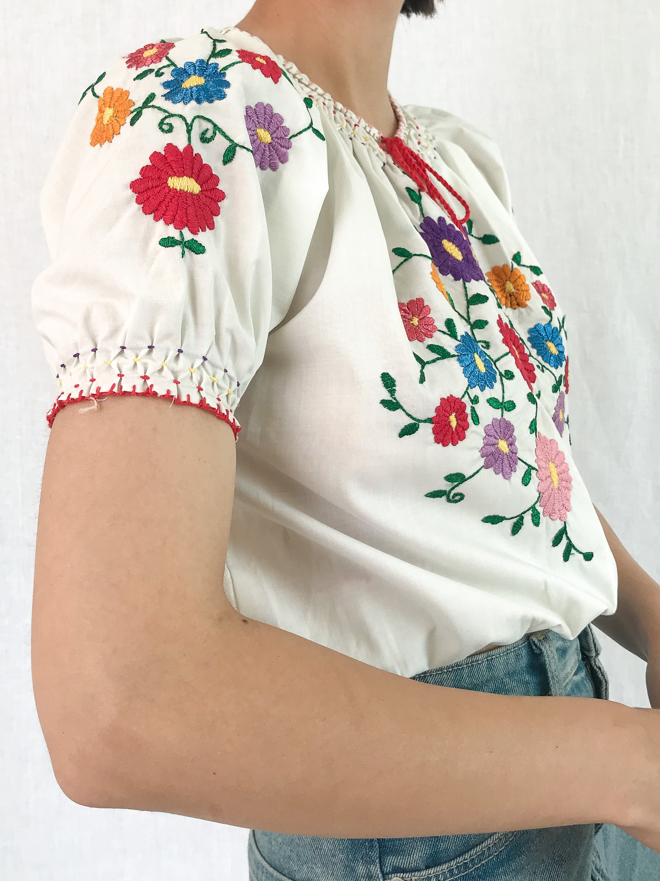 Retro peasant blouse on sale