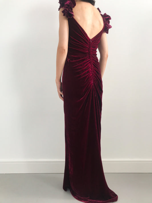 Vintage Silk Velvet Bellville Sassoon Dress